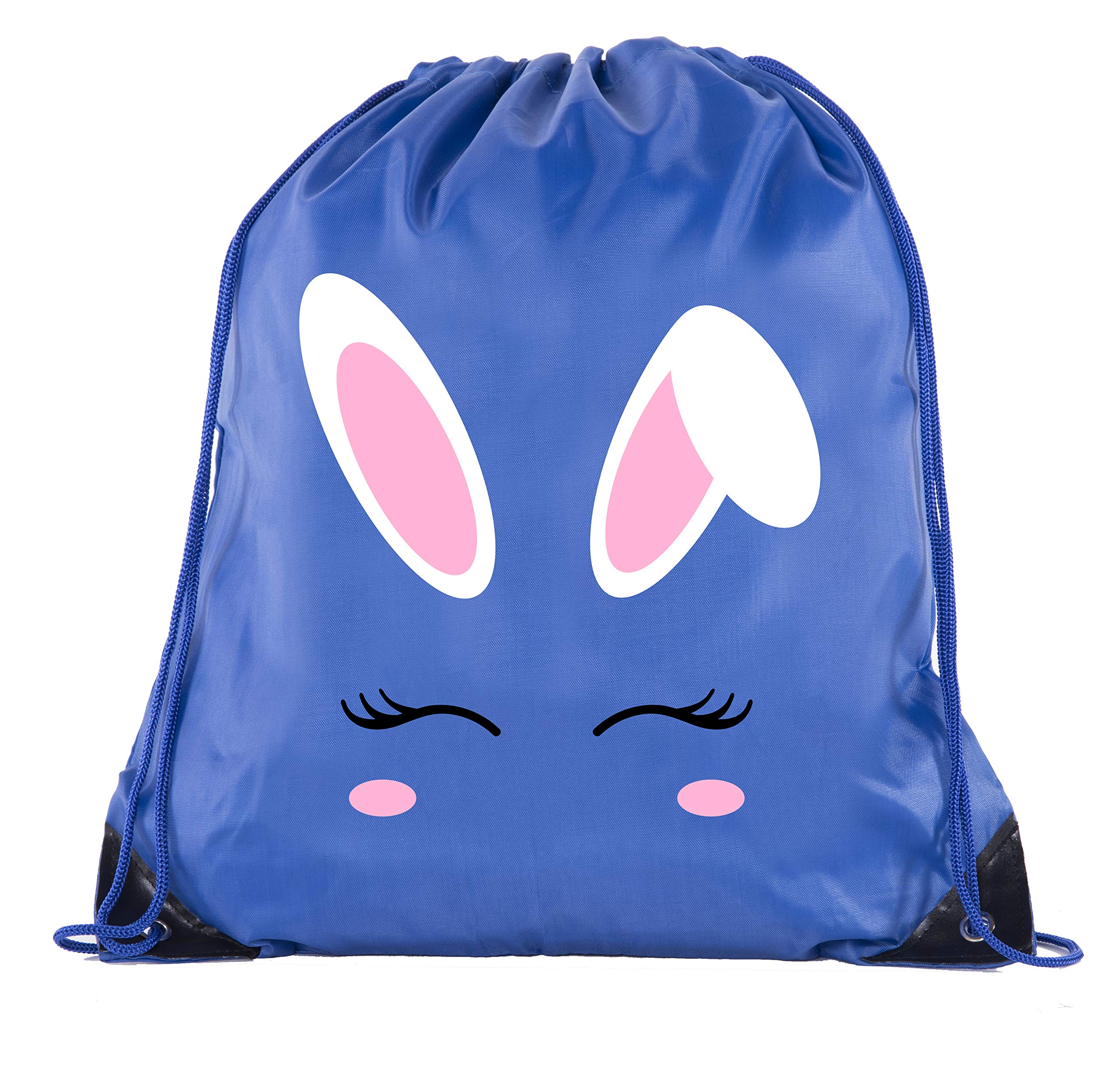 Easter Basket Bags with Bunny Face - Bulk Drawstring Backpacks for Easter Party Favors & Goodie Bags | Perfect for Easter Egg Hunts, Classroom Treats & Spring Celebrations