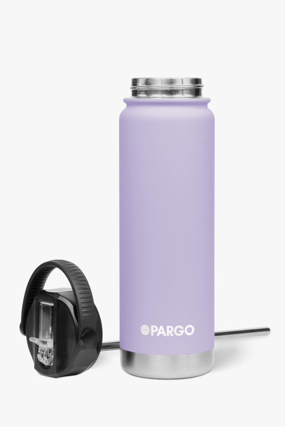 Insulated Stainless Steel Water Bottle 750ml with Straw Lid - Keeps Drinks Cold/Hot for 24 Hours - Perfect for Gym, Hiking & Outdoor Activities - Lilac Purple Color