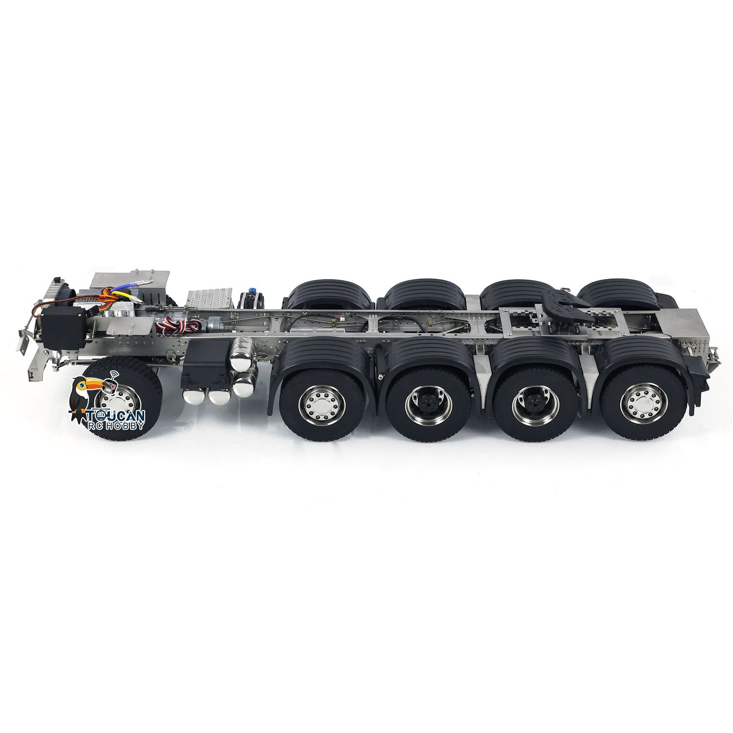 1/14 Scale RC Tractor Truck Metal Chassis - 5 Axle DIY Parts for R73 R62 Electric Car Models | Durable Radio Control Accessories for Crawling, Off-Roading & Custom Builds