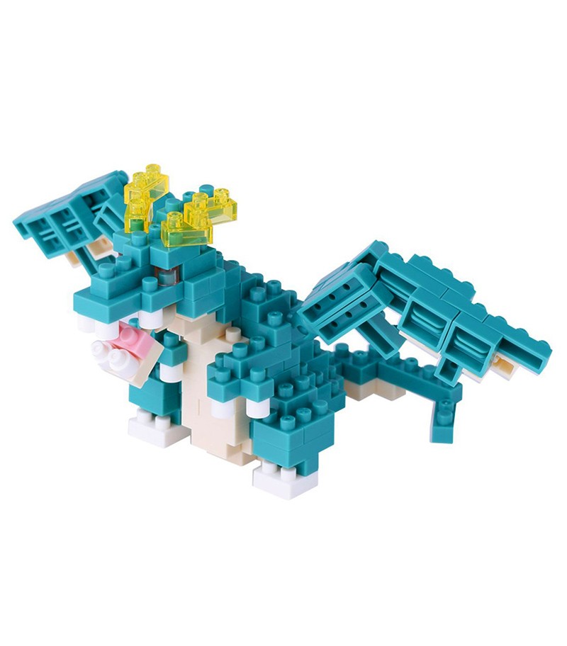 Nanoblock NBC 173 Blue Dragon Building Kit - Miniature Dragon Model for Creative Play & Home Decor - Perfect for Collectors, Gifts, and Office Desk Display
