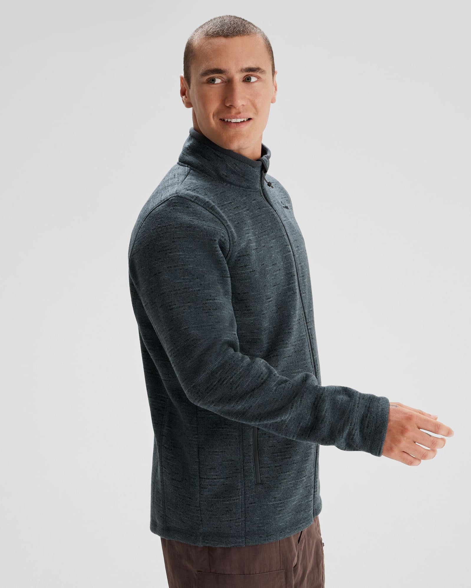 Men's Aikman Fleece Jacket - Soft & Warm Winter Outerwear for Casual Wear & Outdoor Activities | Night Marle Color