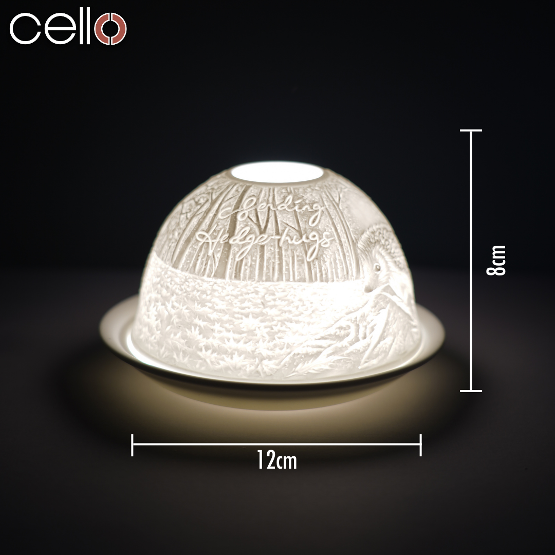 Hedgehugs Cello Tealight Dome Holder - Elegant Glass Candle Cover for Romantic Dinners, Weddings & Home Decor