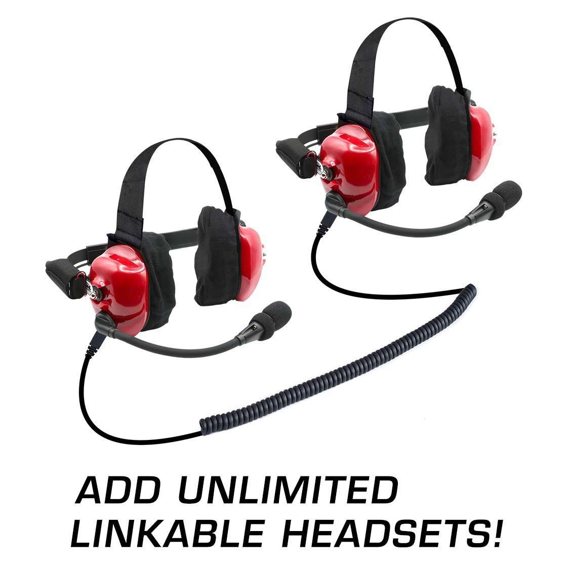 Linkable Intercom Headsets Model H80 Track Talk with Nitro Bee Xtreme Race Receiver & Carry Bag - Clearance Sale | Perfect for Motorsports, Racing Teams & Outdoor Adventures