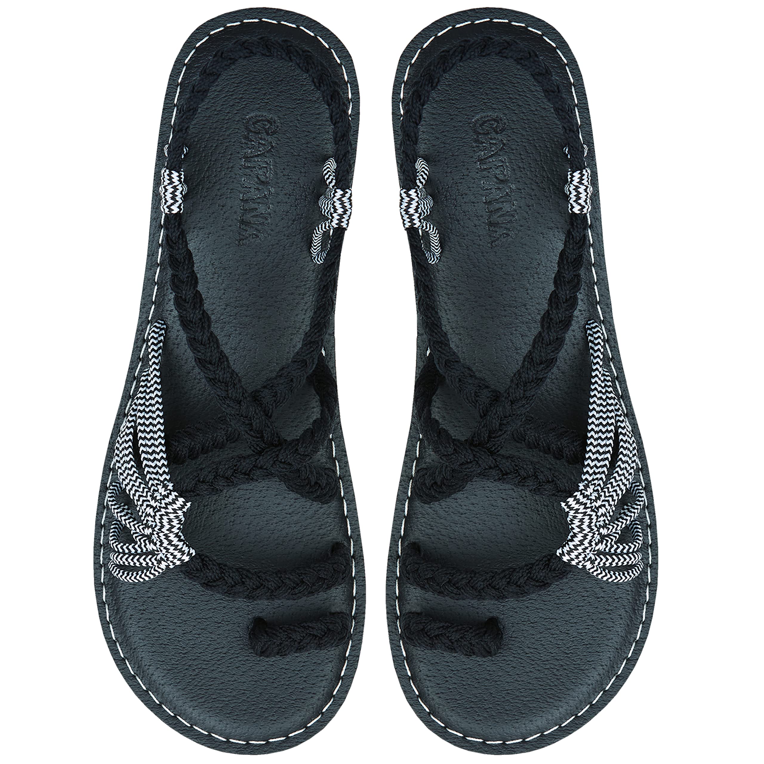 Handwoven Women's Flat Sandals - Boho Strappy Sandals for Walking, Beach & Water Activities | Comfortable Braided Rope Sandals for Casual Outings & Summer Vacations