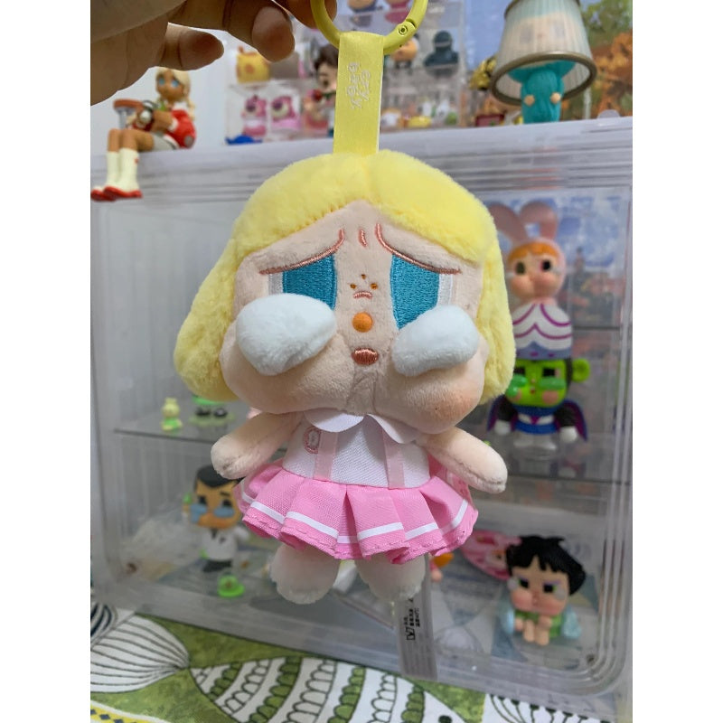 Crybaby Sunset Concert Plush Pendant Necklace - Kawaii Pink & White Anime Jewelry for Concerts, Cosplay, and Gift Giving