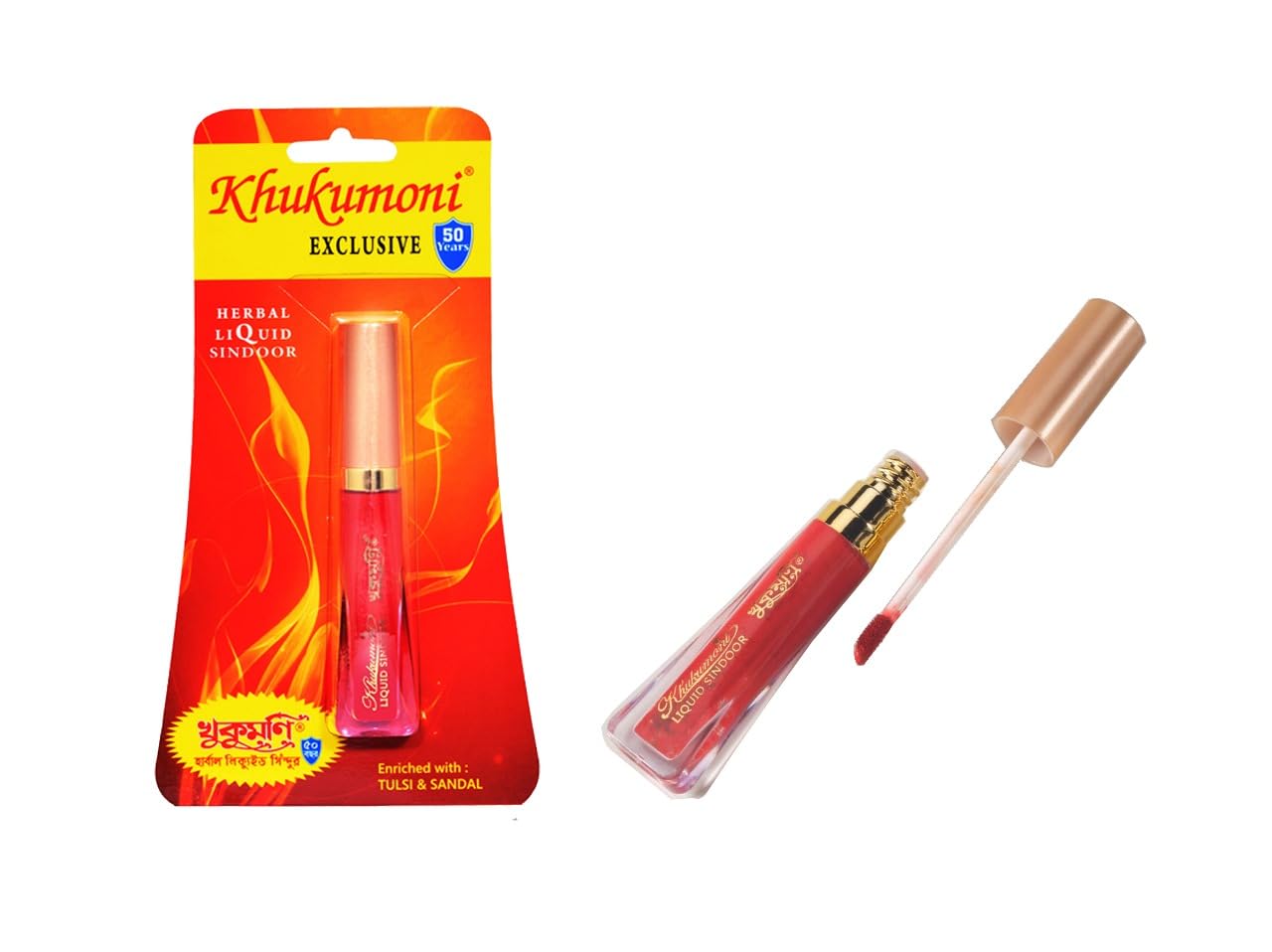 KHUKUMONI Premium Liquid Red Sindoor - Authentic Hindu Vermilion for Puja, Tilak & Festivals | Perfect for Religious Ceremonies, Weddings & Cultural Events