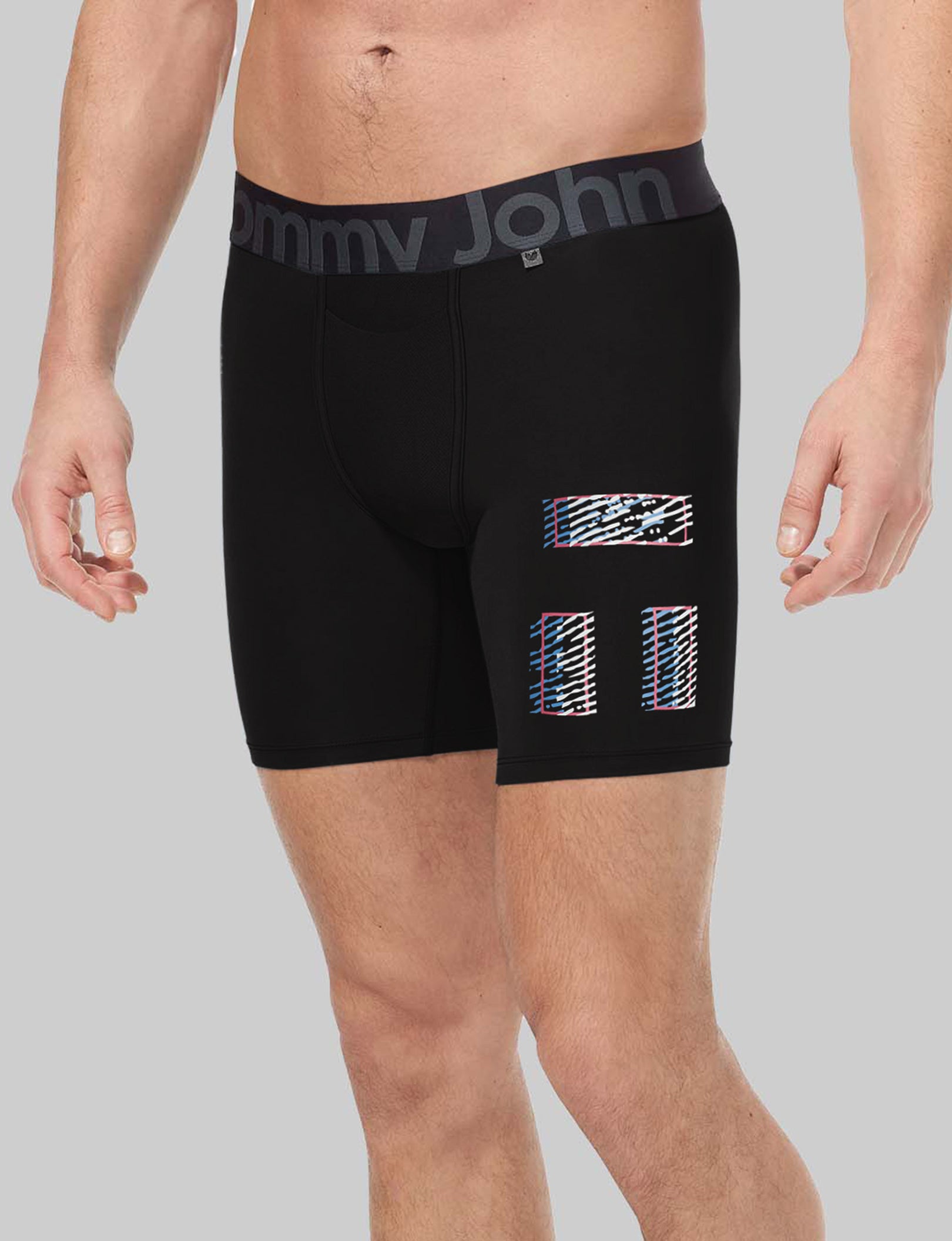 360 Sport Mid Length Boxer Briefs - 6 Pack Moisture Wicking Men's Underwear for Gym, Running & Active Lifestyle