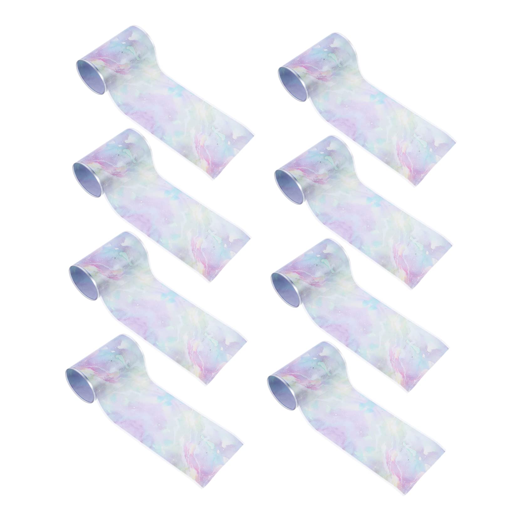 FRCOLOR Nail Art Stickers - 8 Sheets Glitter Water Transfer Nail Decals for DIY Nail Decoration (Marble, Flash Star Design) - Perfect for Home Manicures, Salon Nail Art & Party Nail Designs