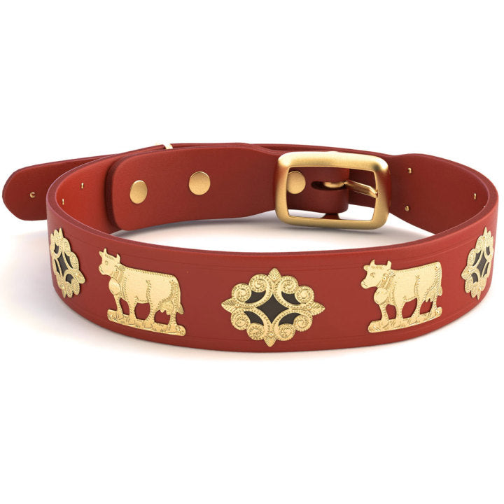 1 1/4 Inch Medium Contemporary Swiss Dog Collar - Stylish & Durable Pet Accessory for Daily Walks, Training & Outdoor Adventures