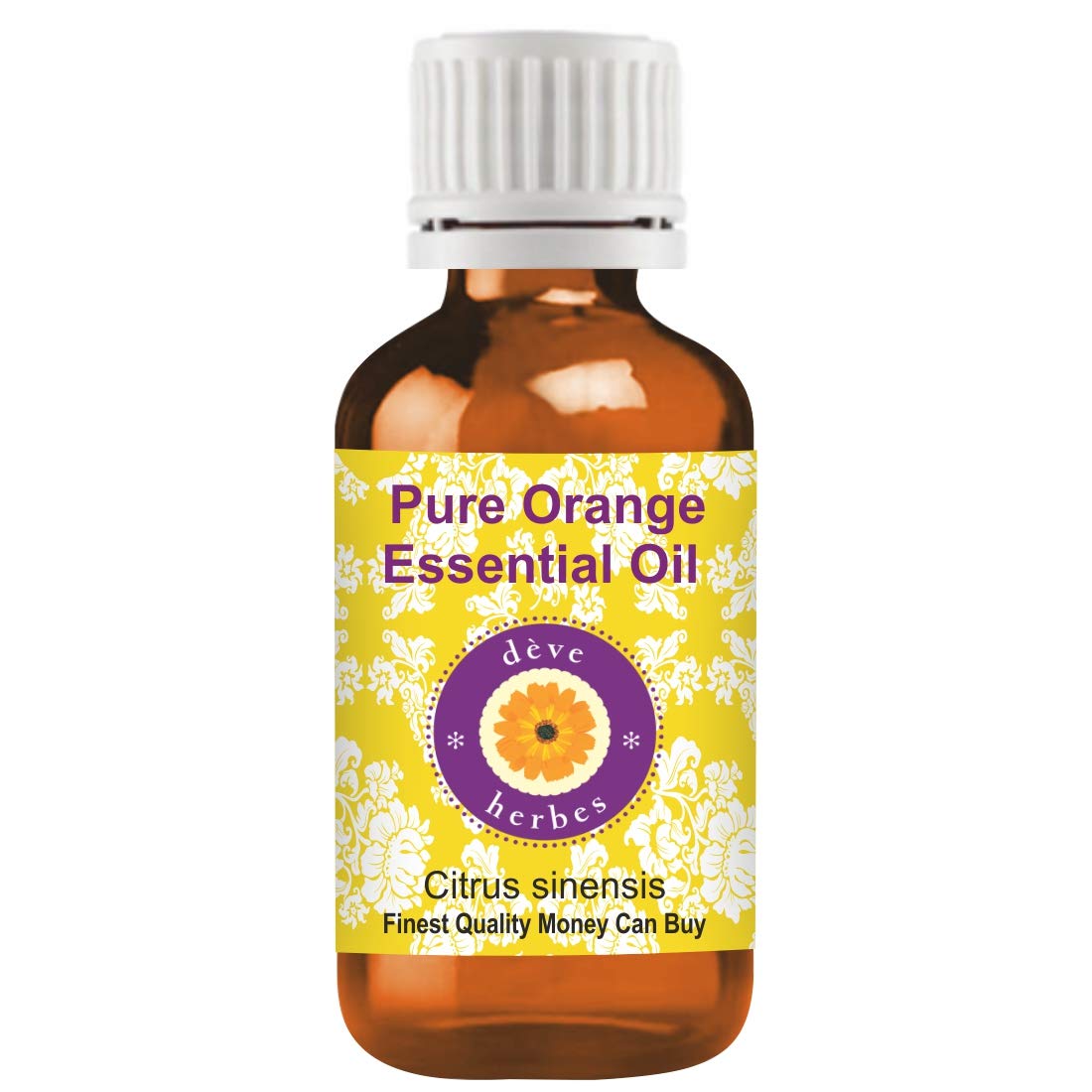 Deve Herbes Pure Orange Essential Oil (Citrus sinensis) - 100% Natural, Steam Distilled, 30ml - Aromatherapy, Diffuser & DIY Skincare
