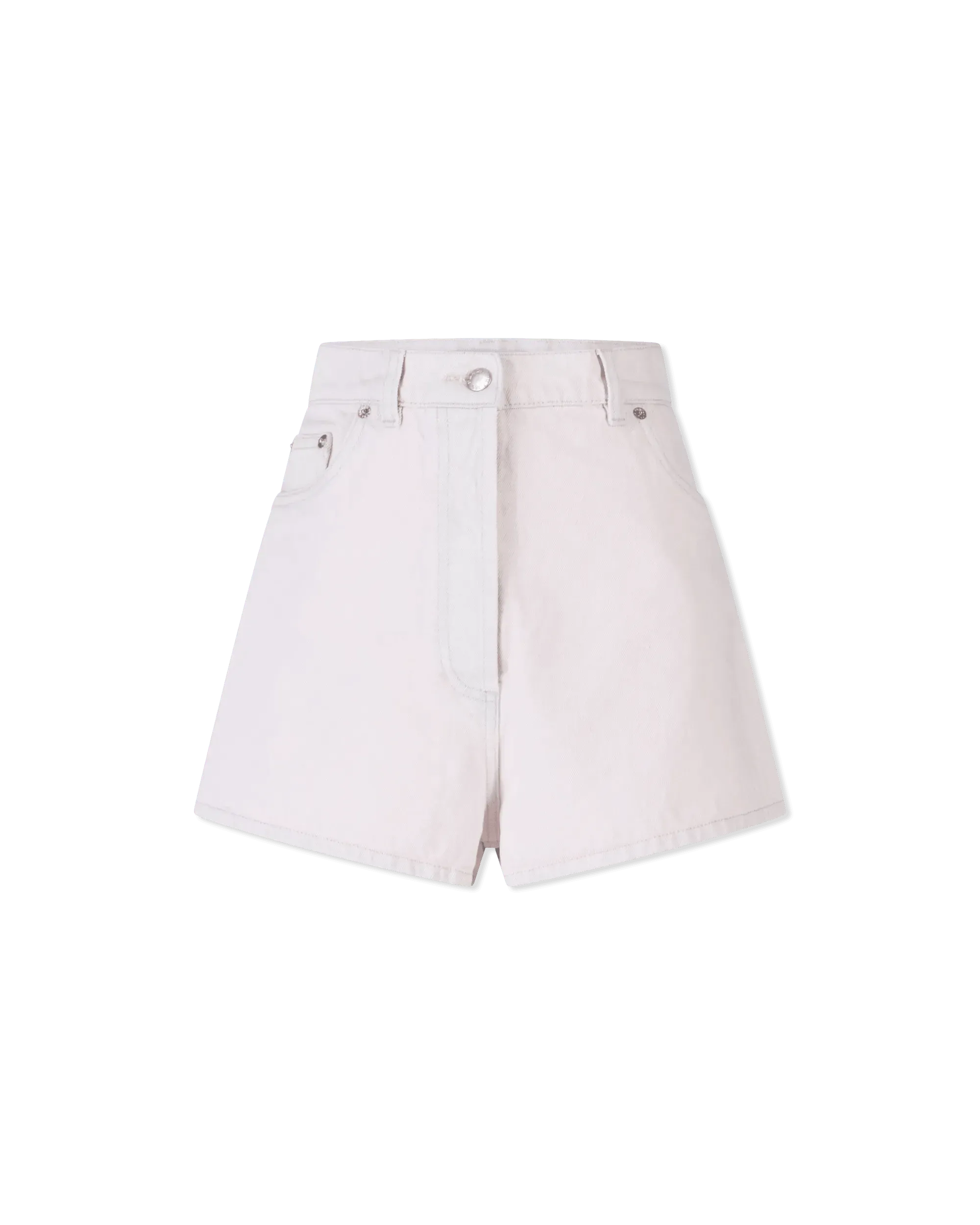 Stylish A-Line Embroidered Logo Denim Shorts for Women - Casual Summer Outfits & Beach Vacations