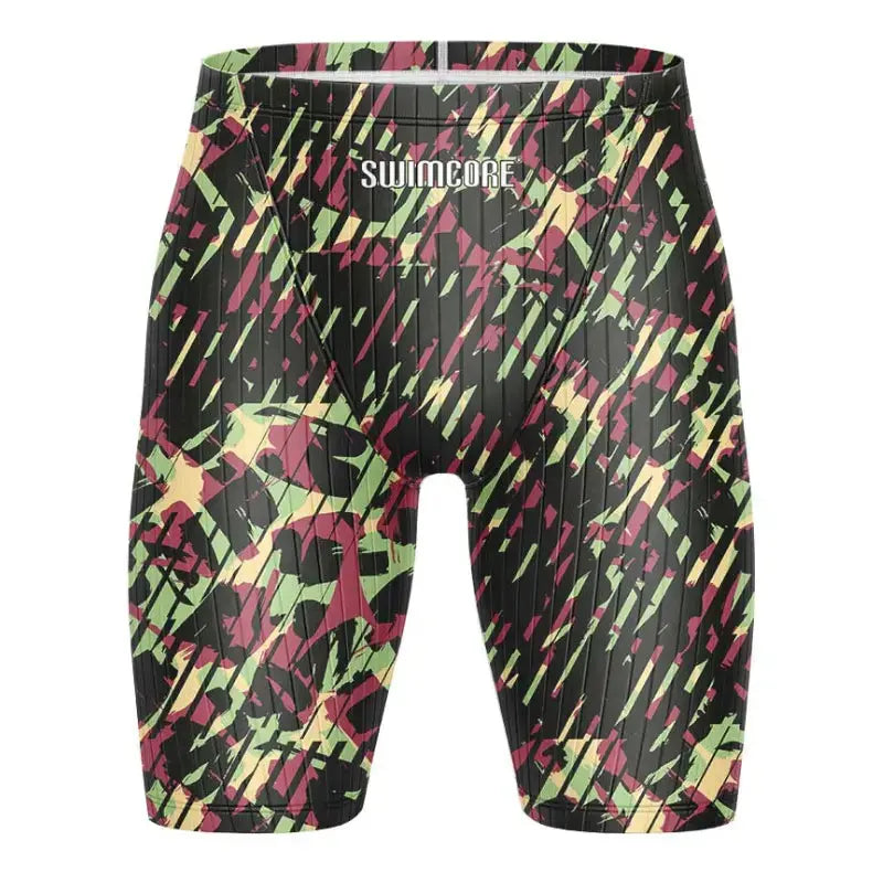 Men's & Boys' Swim Jammers - Swimcore Urban Camo Strike Print Performance Swimwear for Competitive Swimming & Training
