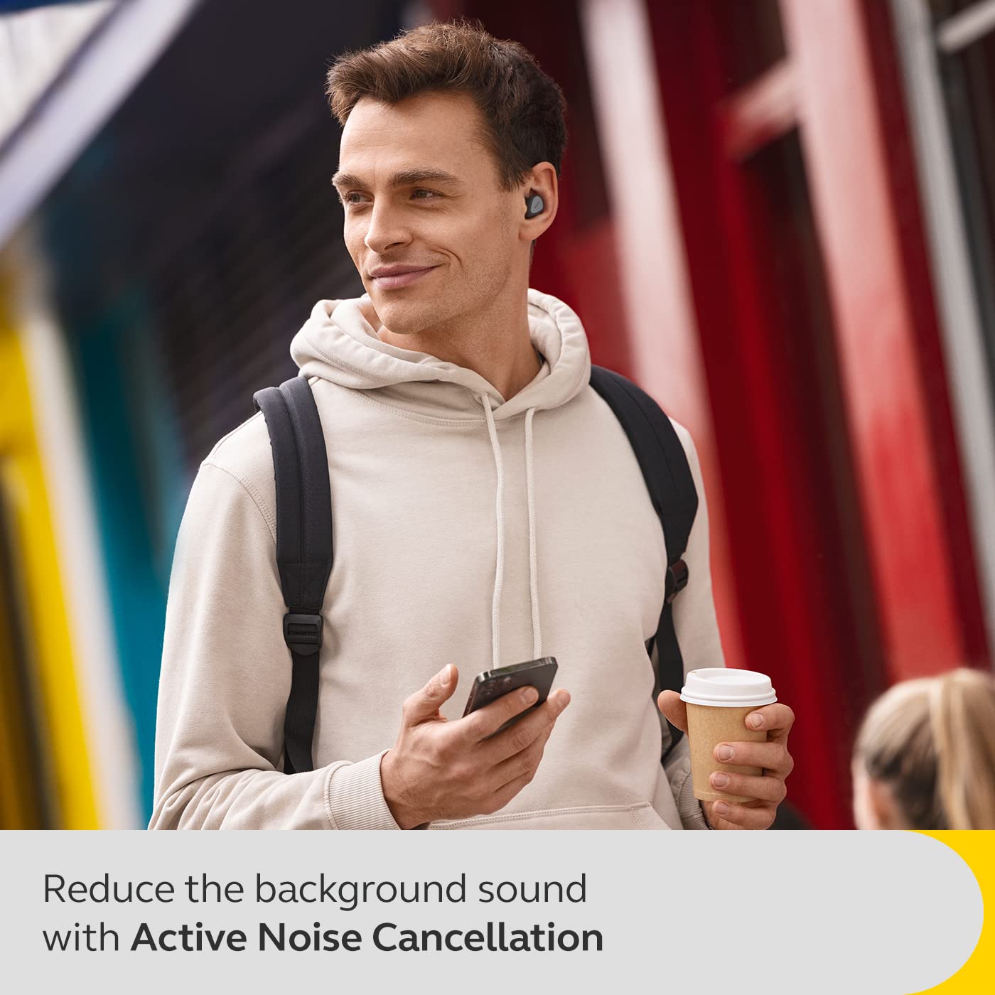 Jabra Elite 4 True Wireless Earbuds with Active Noise Cancellation - Bluetooth 5.2 Headphones for iPhone, Android & Laptop - Comfortable & Secure Fit for Gym, Running, Work & Travel - Navy Blue