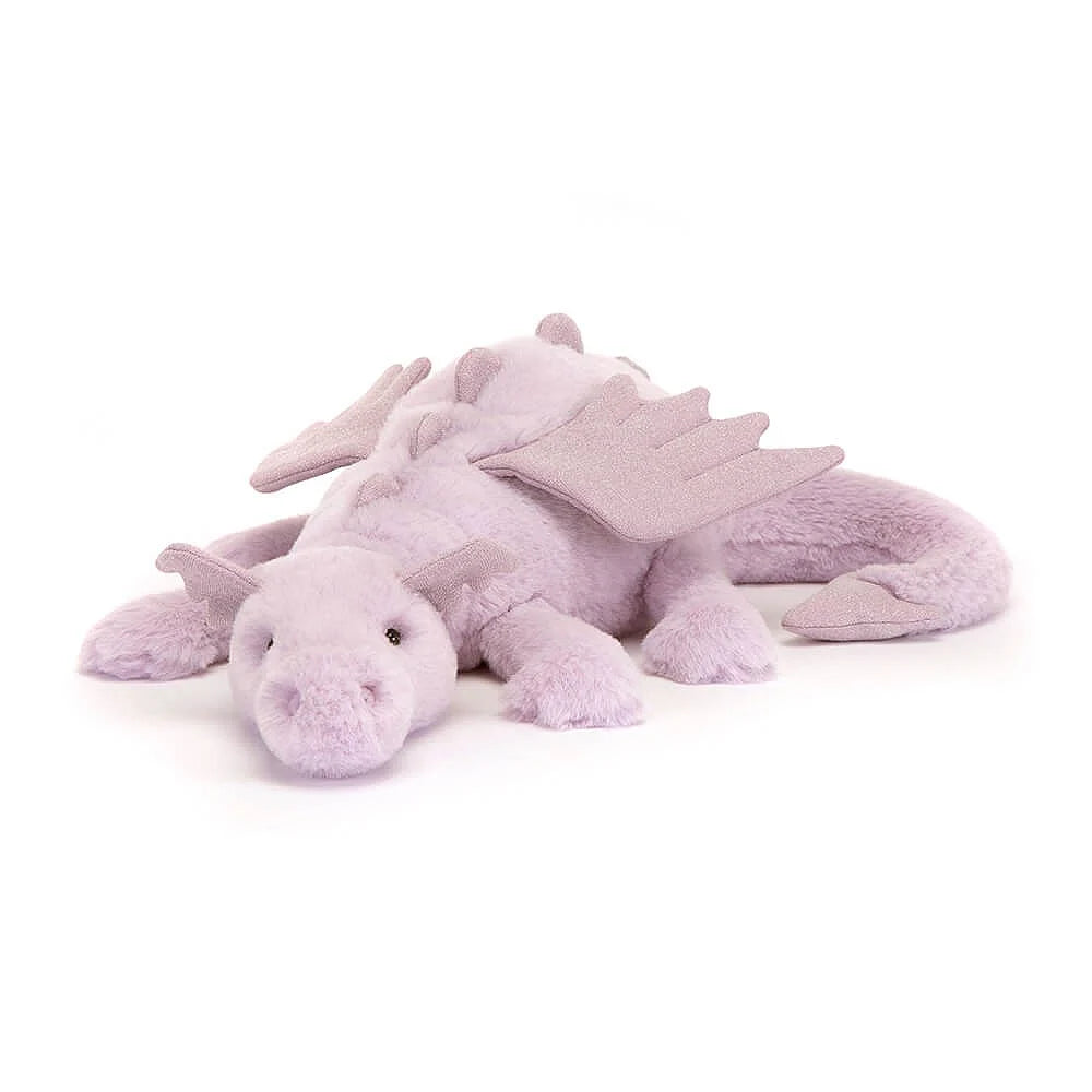 Jellycat Lavender Dragon Soft Plush Stuffed Animal Toy - Cute & Cuddly Gift for Kids, Baby Shower, Nursery Decor, Birthday Present | Perfect for Snuggling, Playtime & Comfort