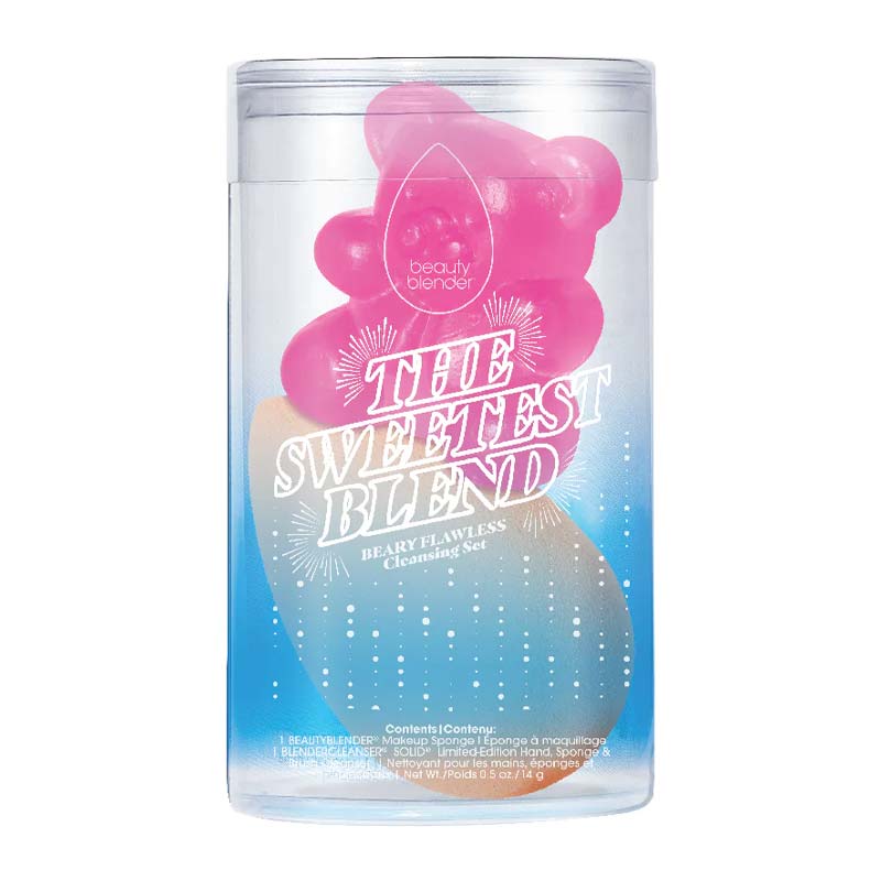 Beautyblender Sweetest Blend Beary Flawless Cleansing Set - 4-Piece Makeup Sponge & Cleanser Kit for Flawless Blending & Easy Cleaning | Perfect for Professional Makeup Artists & Daily Beauty Routines