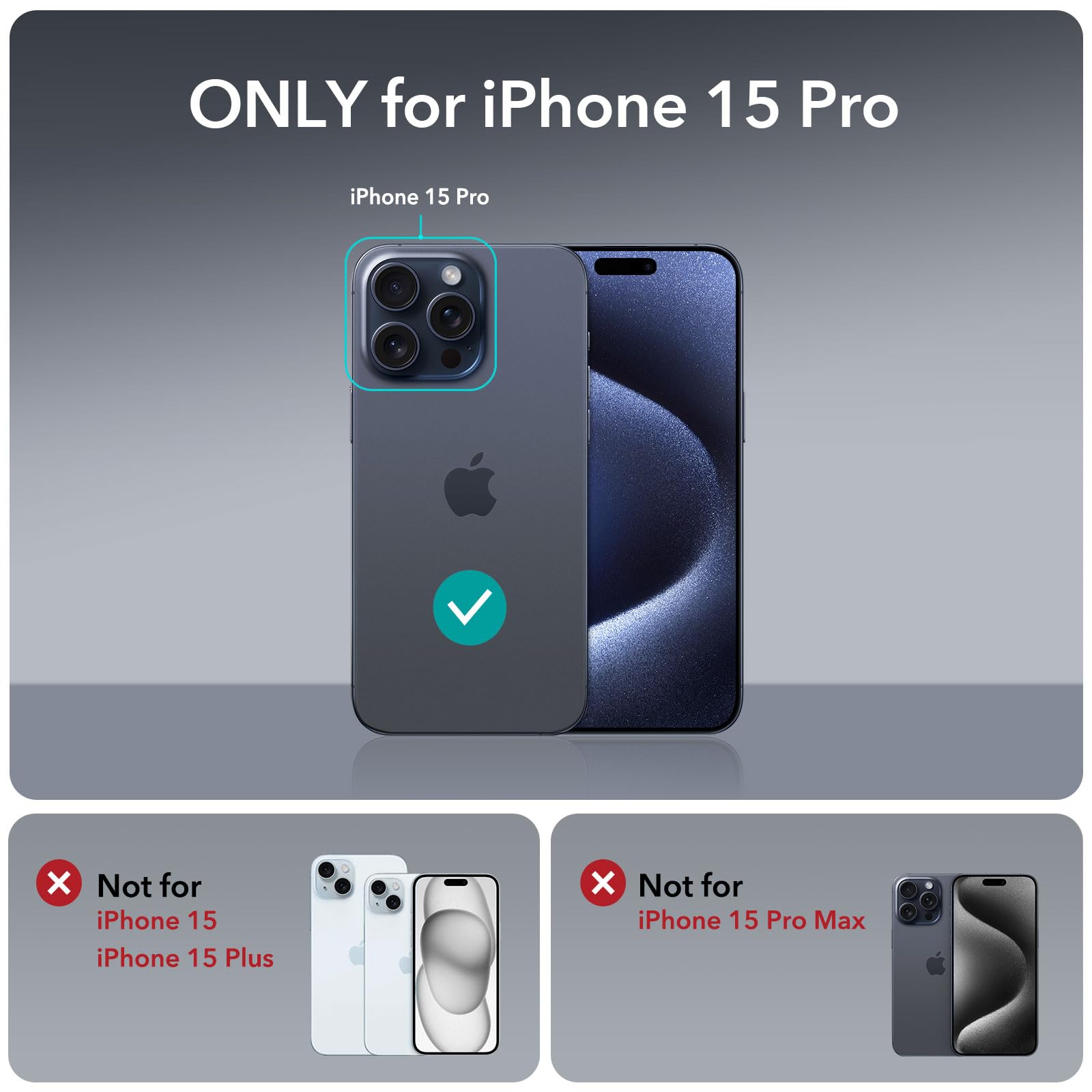 ESR for iPhone 15 Pro Case with MagSafe - Military-Grade Protection, Anti-Yellowing & Scratch-Resistant Back Cover - Magnetic Phone Case for iPhone 15 Pro (Classic Series, Clear Dark Blue) - Perfect for Work, Travel & Outdoor Activities