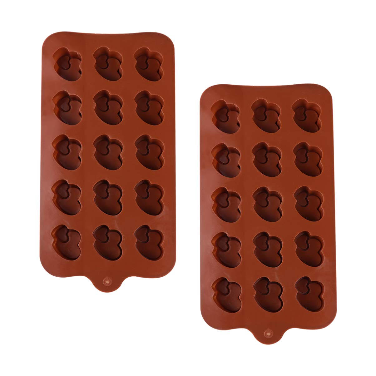 Cabilock 2-Piece Silicone Heart Mold Set - Resin Candy Chocolate Gummy Baking Molds for DIY Treats, Soaps, Crayons & Ice Cubes - Perfect for Valentine's Day, Parties & Crafting Projects