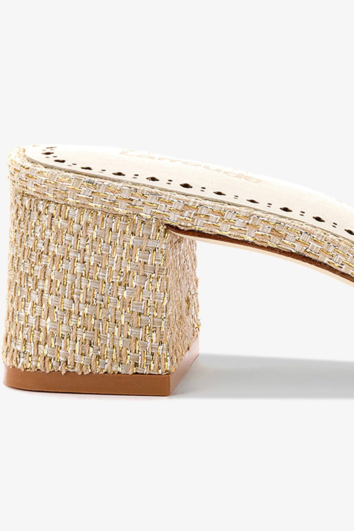 Gold Metallic Raffia Flora Mule - Women's Comfortable Slide Sandals for Summer Beach, Pool, and Casual Outings