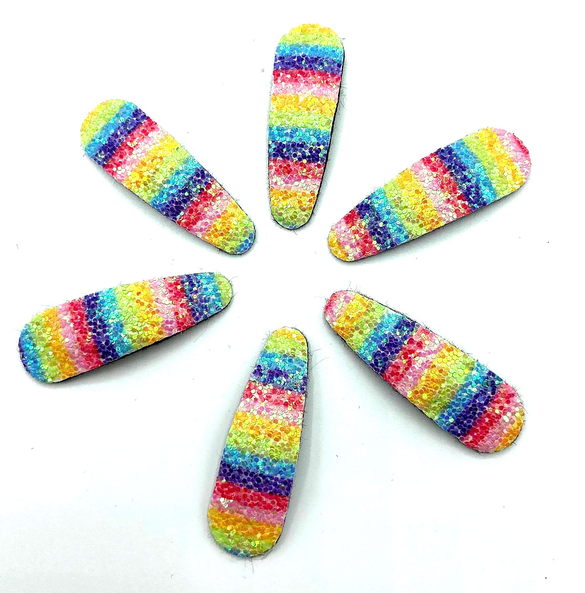 Girls Hair Clips - Glitter Rainbow Bendies for Kids | Hair Accessories for School & Parties