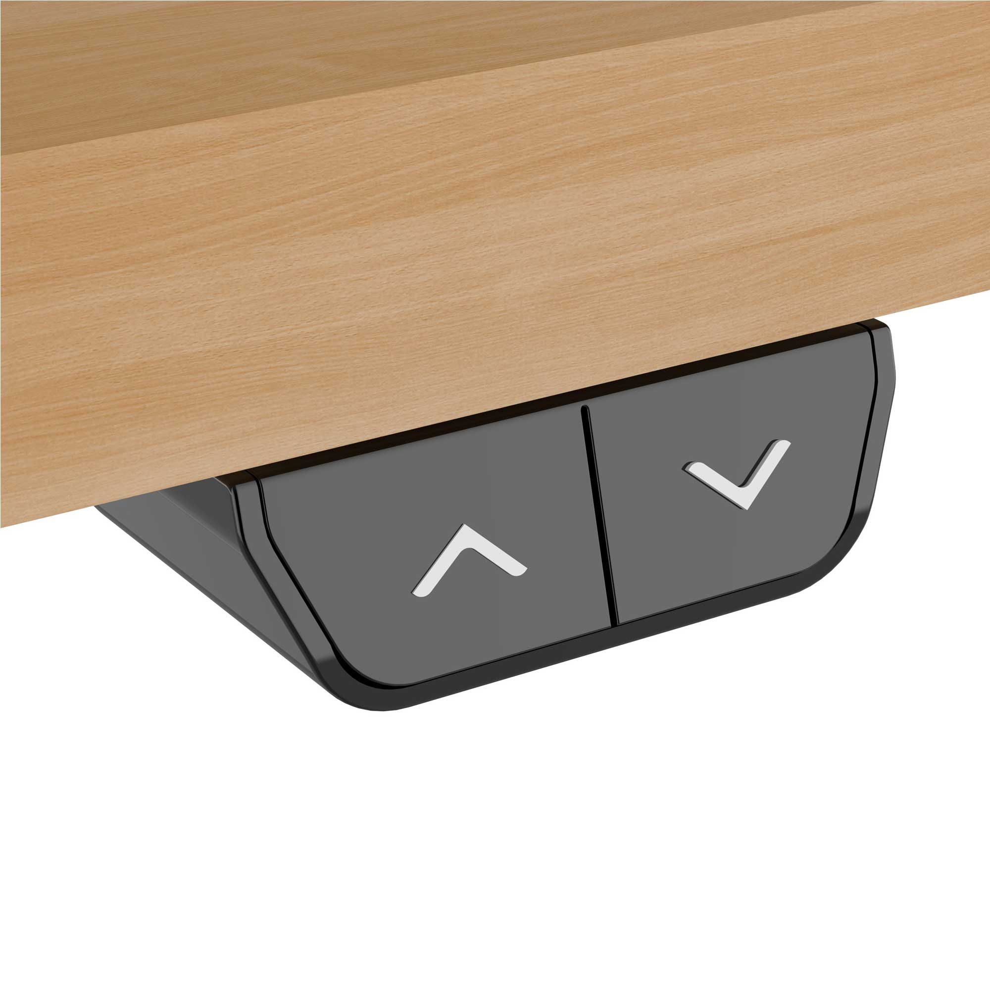 Single Motor Height Adjustable Electric Standing Desk with Oak Wood Desktop - Ergonomic Sit Stand Workstation for Home Office, Study & Gaming (Model DH68)