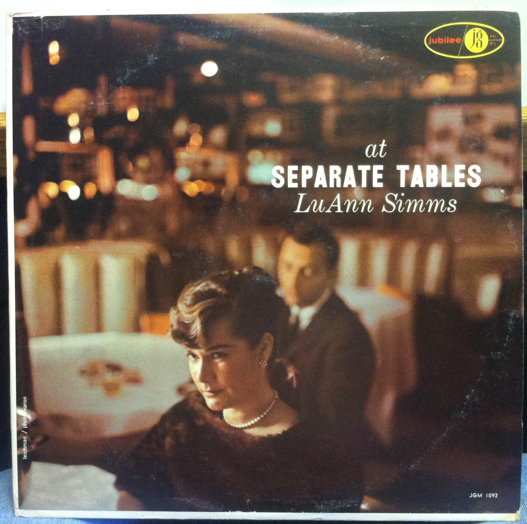 LuAnn Simms at Separate Tables Vinyl Record LP - Vintage Music Collectible for Home Listening & DJ Sets