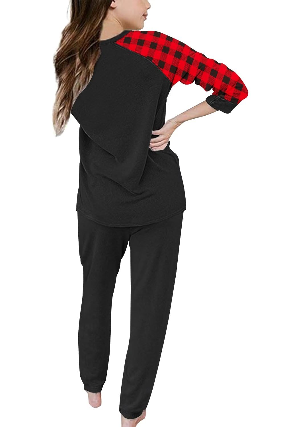 Women's 2-Piece Lounge Set - Crewneck Sweatshirt & Jogger Pants with Pockets | Comfortable Casual Outfit for Home, Gym, Running & Travel