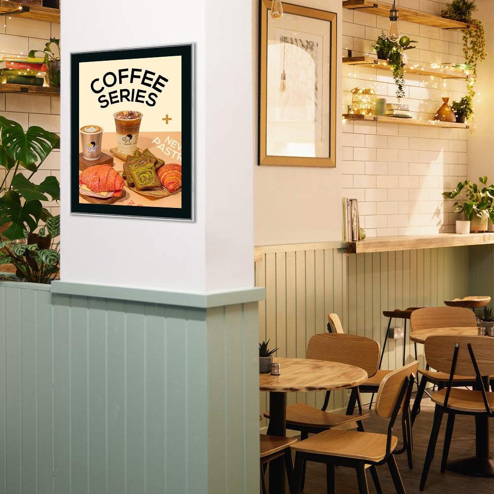 24x48 Poster Frame - Classic Swing Open Display Frame with Matboard - Perfect for Art Prints, Photos, and Posters in Home, Office, or Gallery Decor