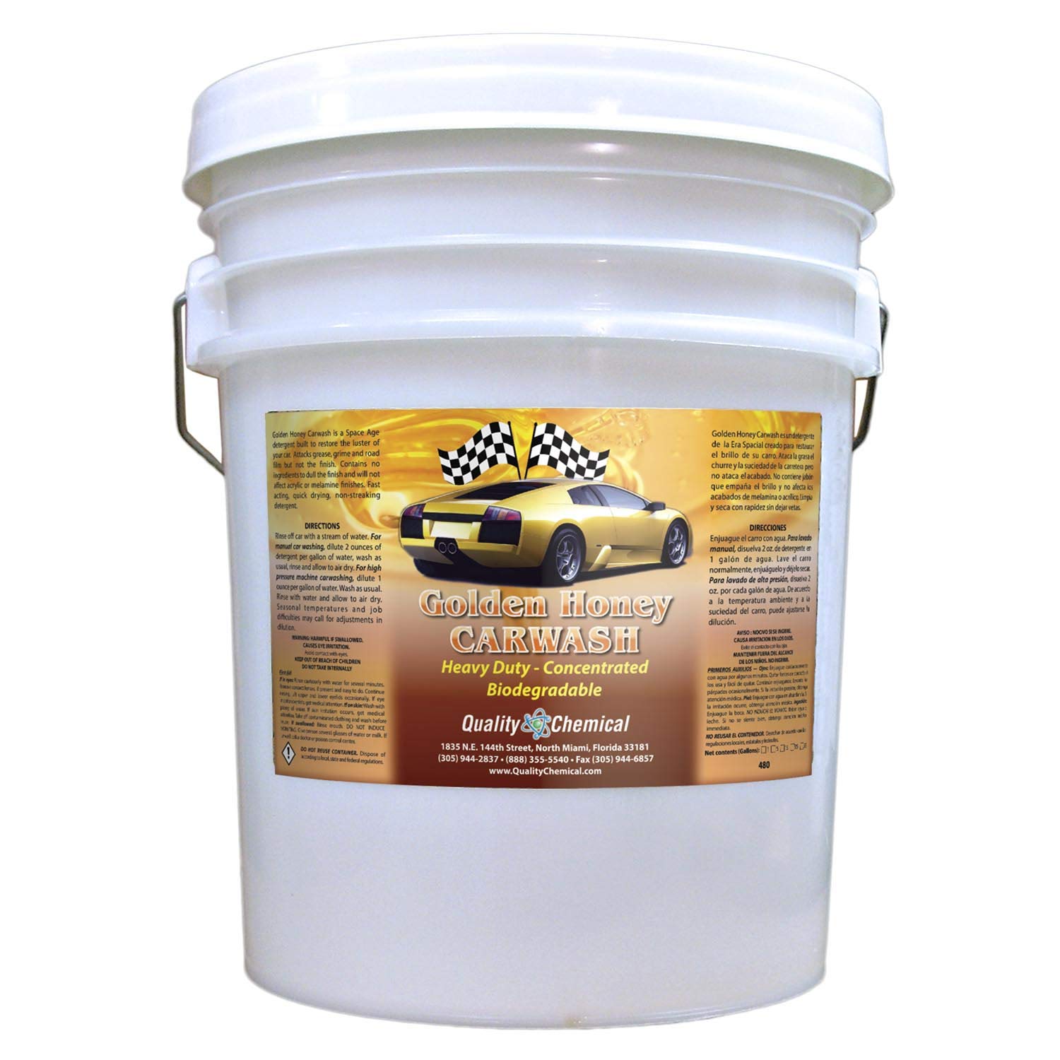 Premium Golden Honey Car Wash Soap - Highly Concentrated, Super Foaming Auto Detergent (5 Gallon Pail) - Perfect for Professional Car Wash & Auto Detailing Businesses