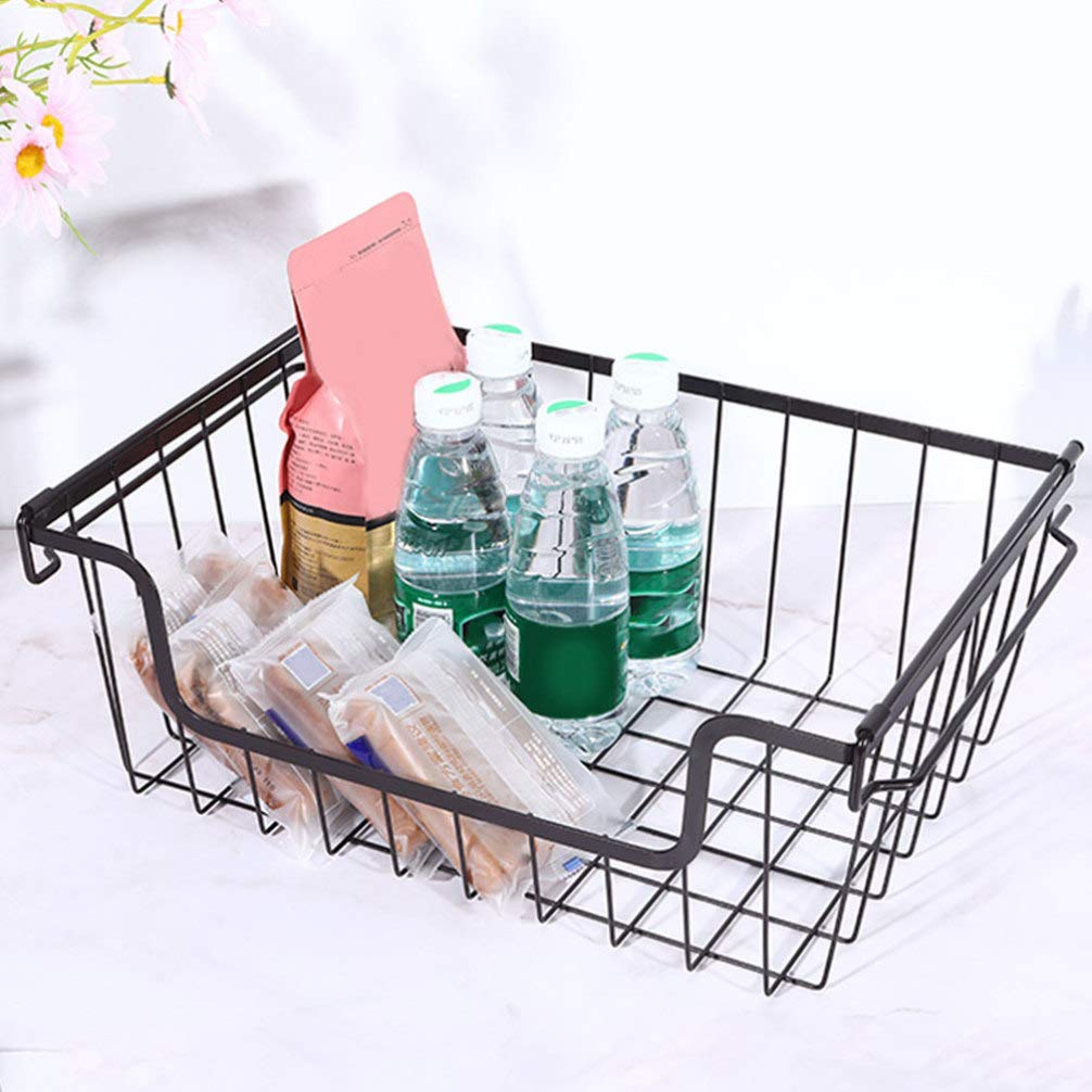 **Cabilock 1-Piece Metal Wire Storage Basket - Durable Pantry, Bathroom & Vanity Organizer for Shelves, Desk, Shower & Makeup - Perfect for Kitchen, Bathroom & Office Organization**