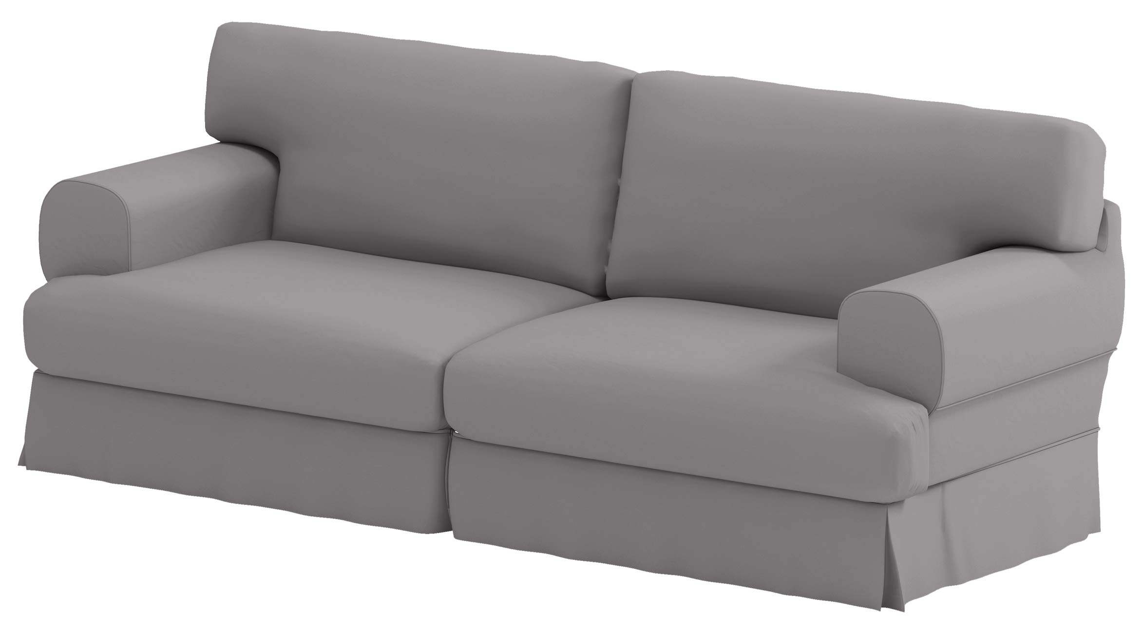 Durable Dense Cotton Sofa Cover for IKEA Hovas 3-Seater - Slip-Resistant Stretchable Furniture Protector (Gray) - Perfect for Living Room, Family Room & Home Decor Protection