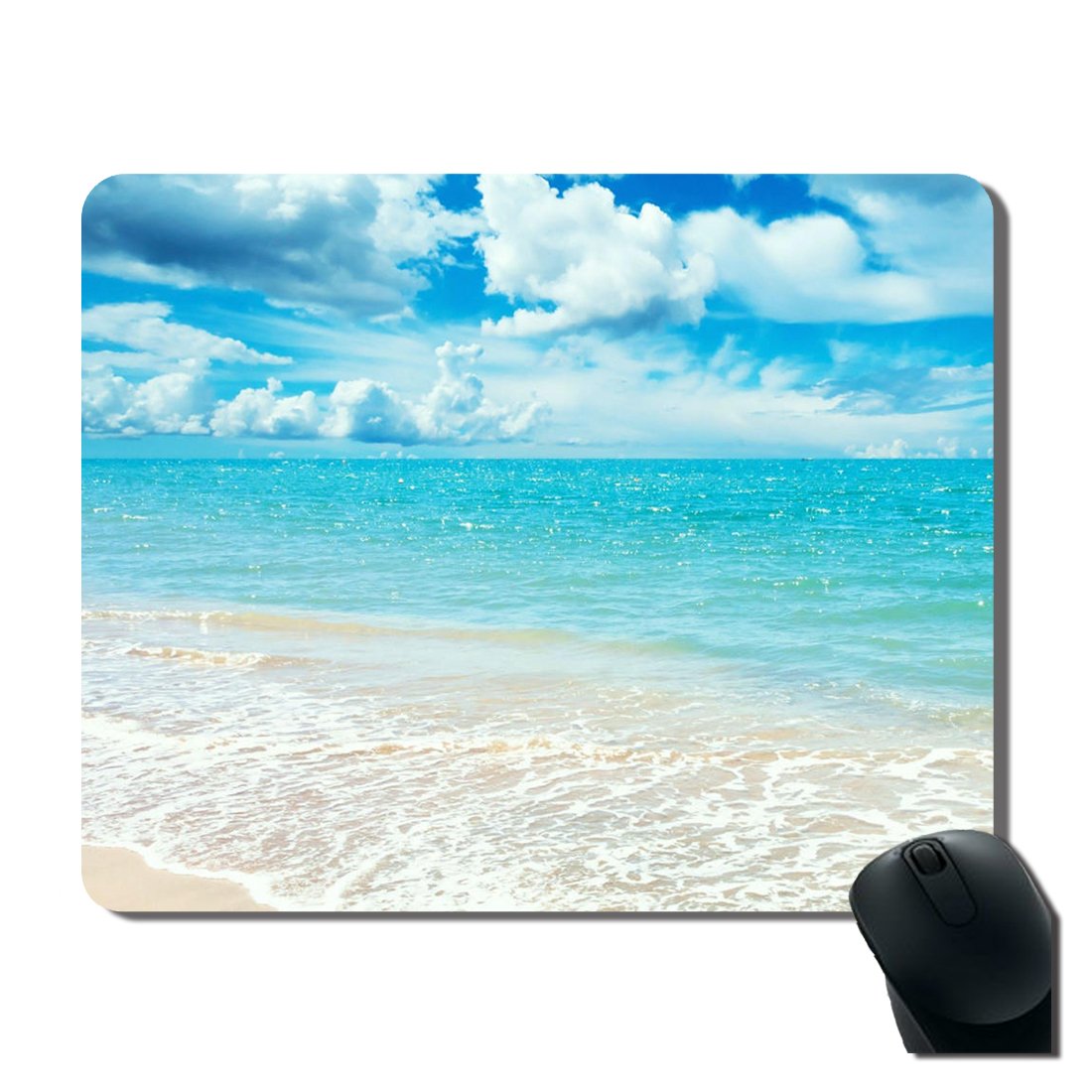 Rock Bull Sunny Day Mouse Pad - Non-Slip Beaches Design for Office & Gaming | Perfect for Work, Home & Travel Use