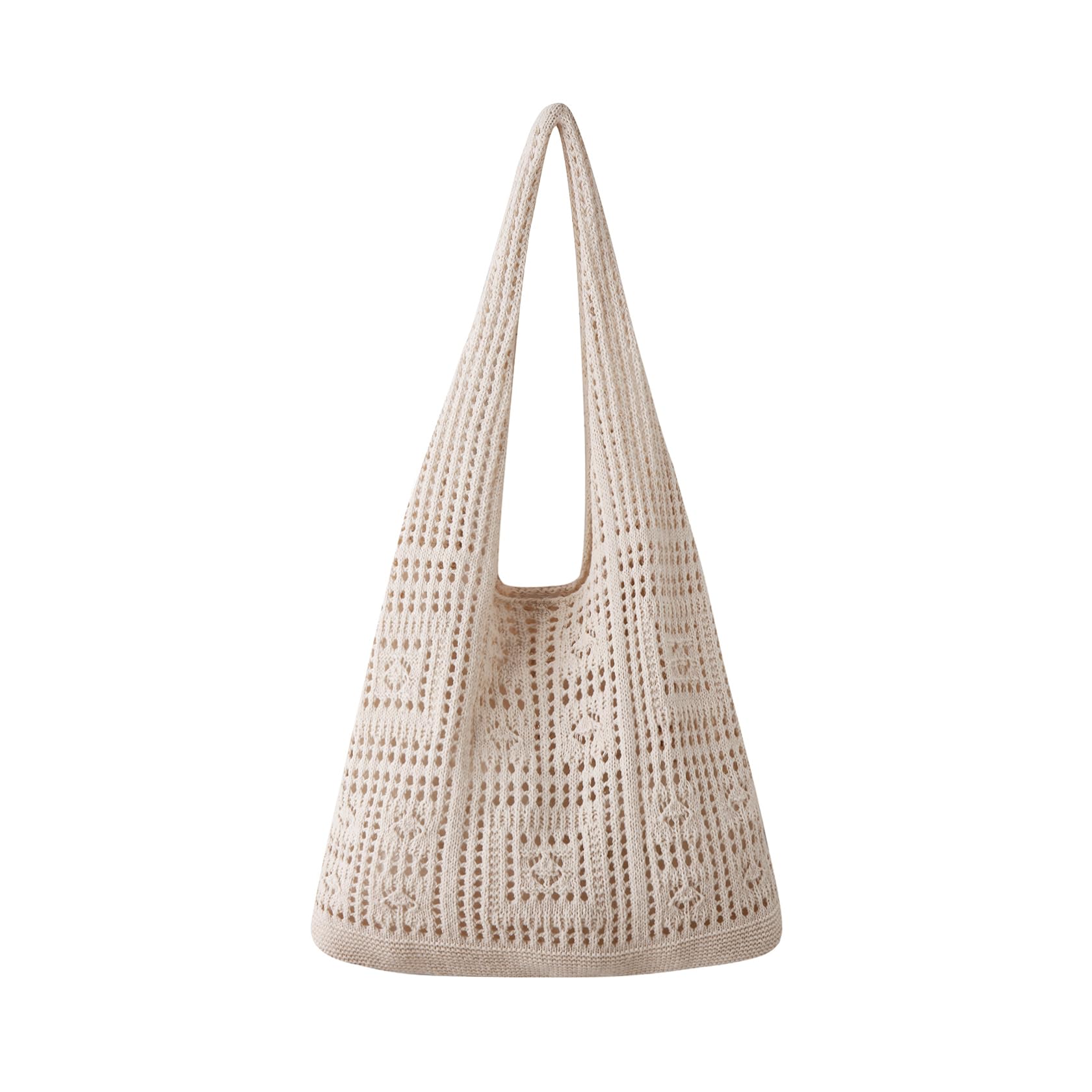 Stylish Large Knitted Shoulder Tote Bag - Crochet Beach Bag for Women | Boho Hobo Handbag | Perfect for Summer Outings, Beach Trips & Shopping