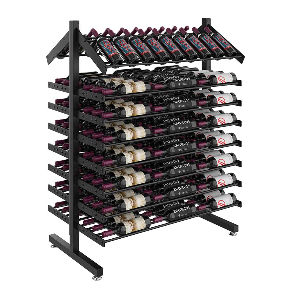 Evolution 144 Bottle Wine Rack - Premium Wooden Wine Storage Display for Home, Bar, or Restaurant - Perfect for Wine Cellar Organization & Entertaining Guests
