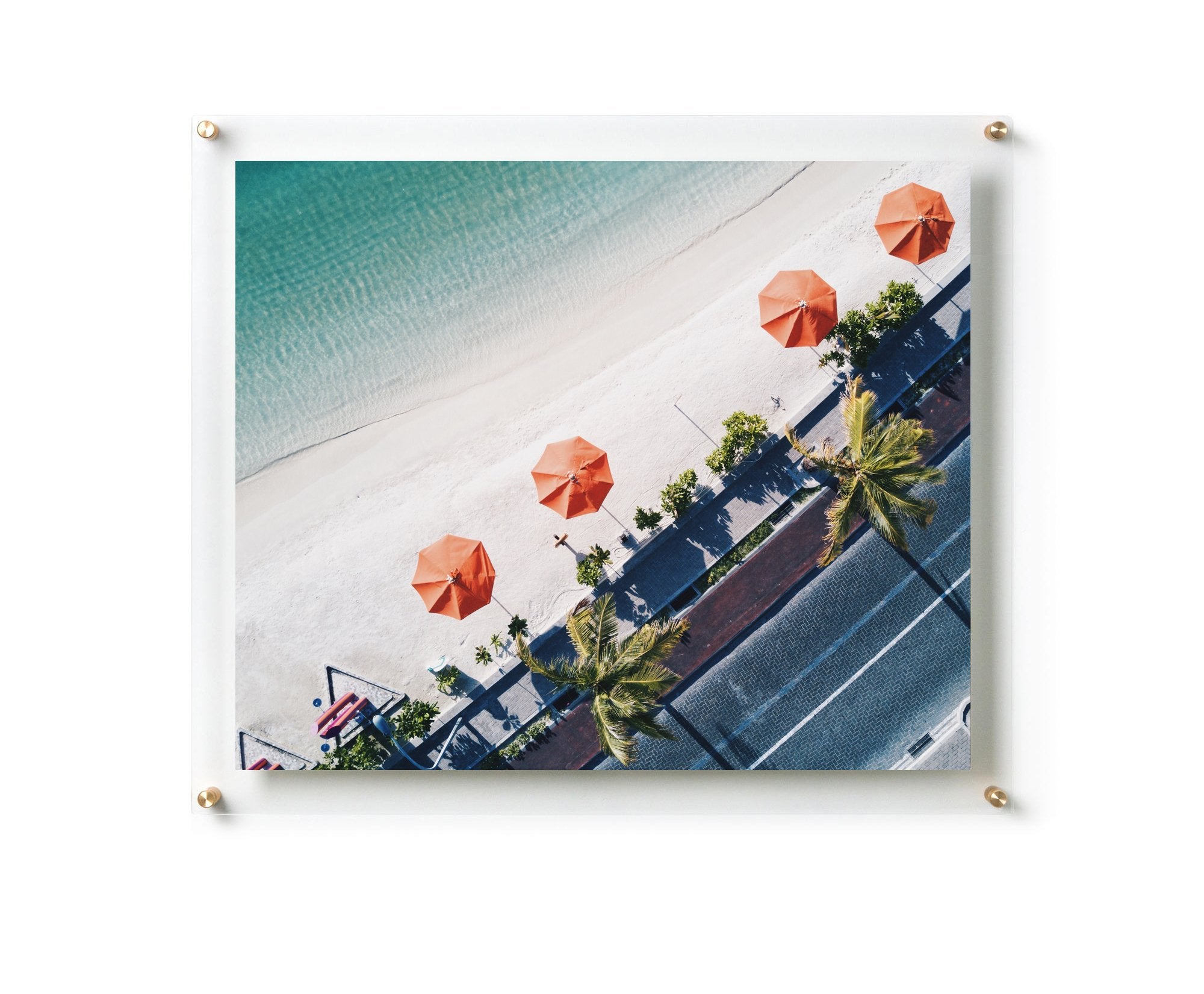 Premium Double Panel Acrylic Floating Frames - Gold Display for Artwork, Photos & Memorabilia - Perfect for Home Decor, Gallery Walls & Office Displays