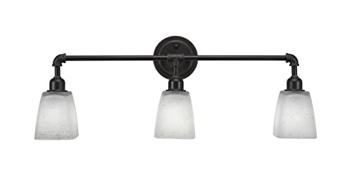 Toltec Lighting 183-DG-460 Vintage 3-Light Bathroom Vanity Bar with 4.5