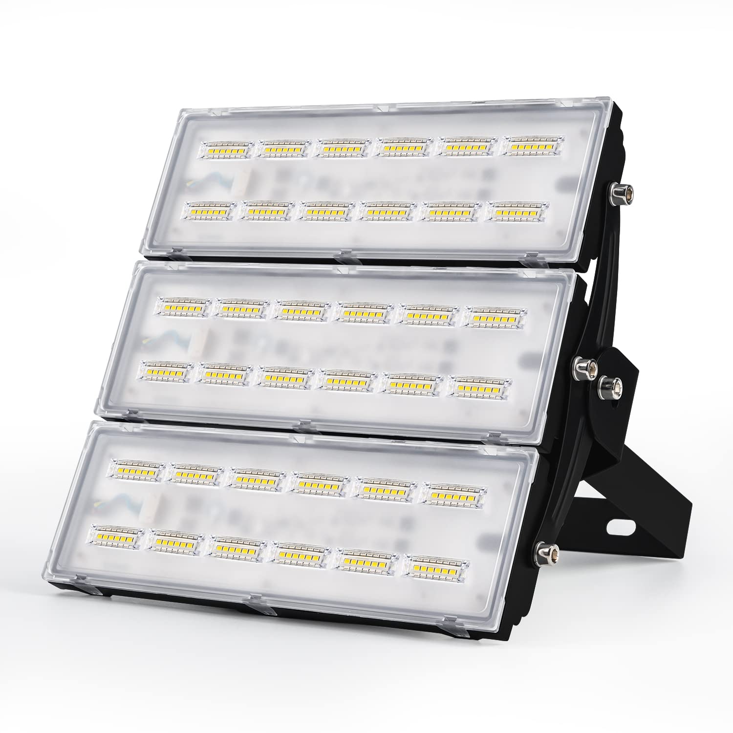 WERISE 300W LED Flood Light Outdoor - 33480 Lumens Super Bright 6000K Daylight White - IP66 Waterproof Security Lights with Adjustable Heads - Perfect for Garden, Yard, Parking Lot, Warehouse & Construction Site Lighting