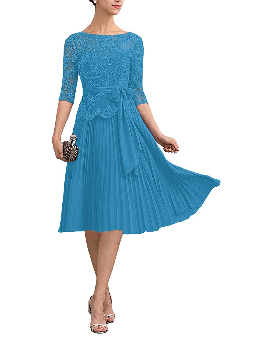 Elegant Short Sleeve Lace Mother of The Bride Dresses - Applique Prom Gowns for Wedding Guest, Cocktail Party & Special Occasions