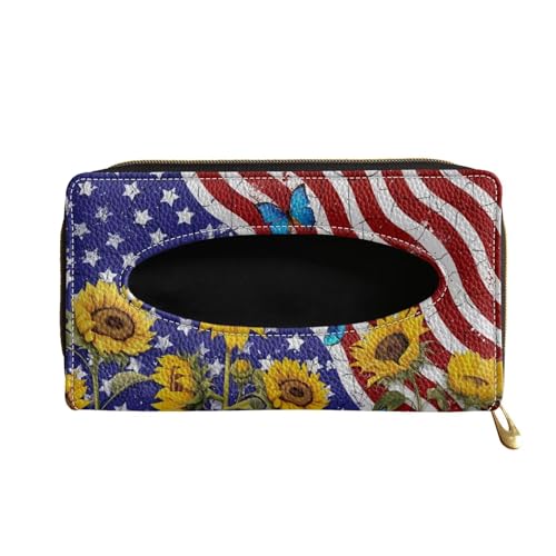 Sunflower Usa Flag