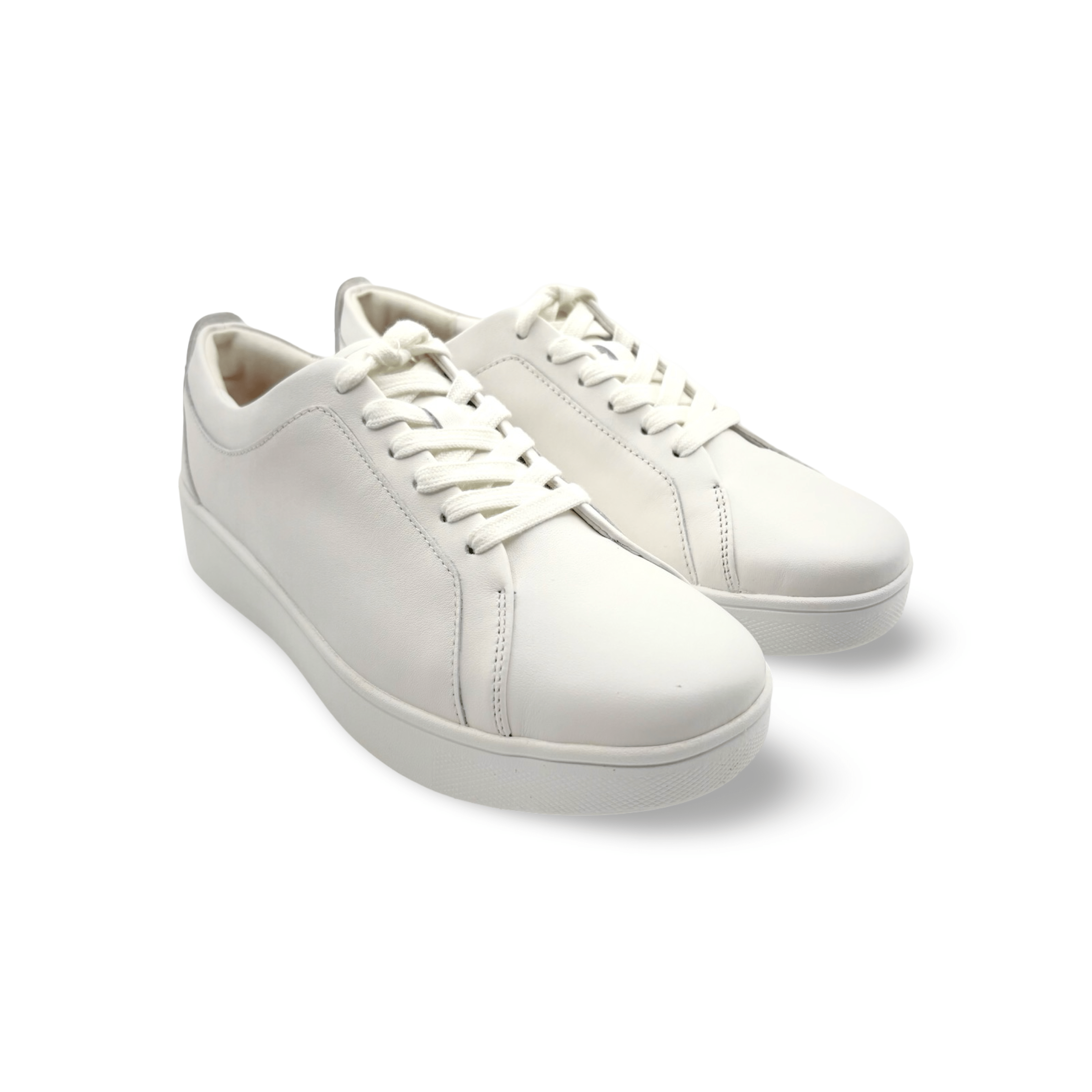 Rally White Leather Sneakers for Men & Women - Comfortable Casual Walking Shoes for Daily Wear, Gym, Travel & Street Style