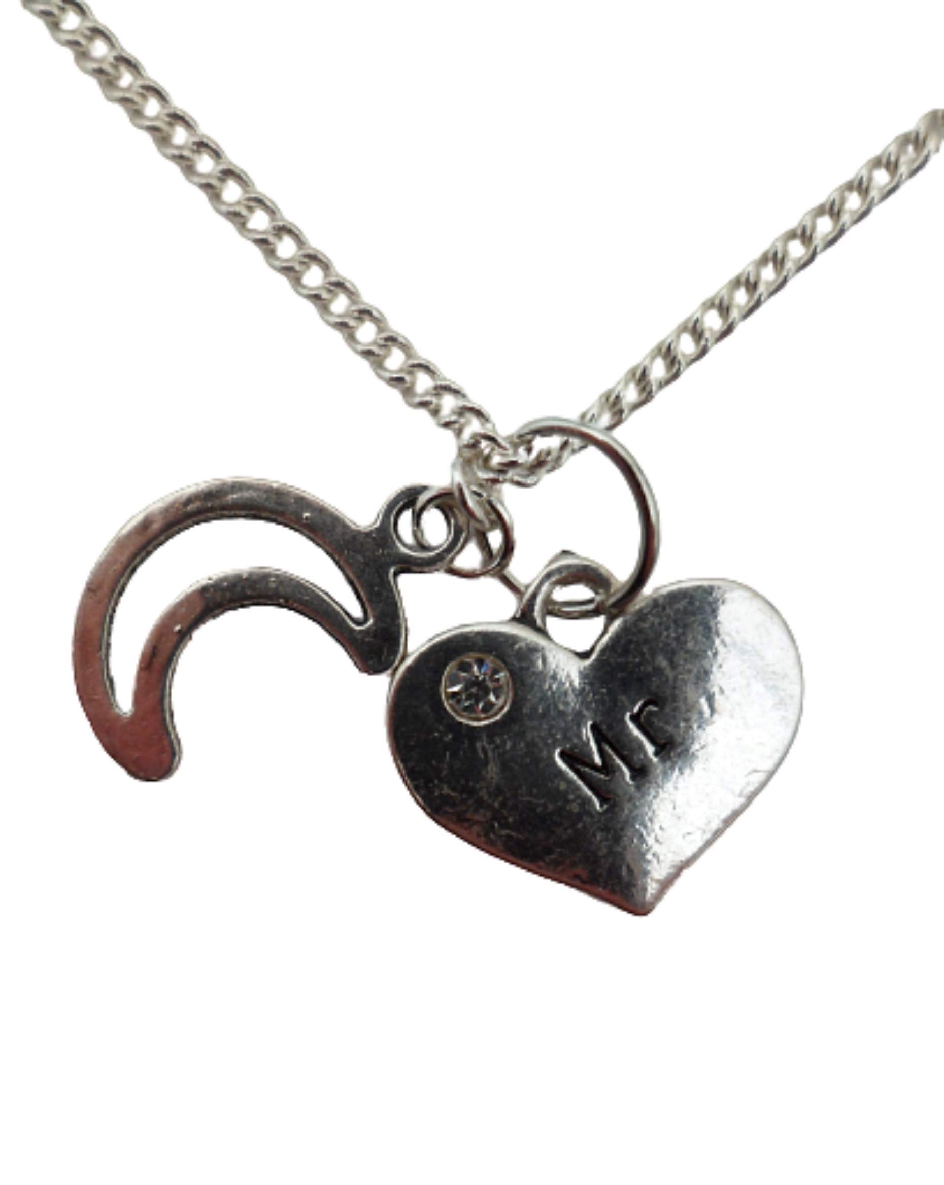 Silver Plated Heart Charm Necklace for Women - Elegant Mr Love Jewelry Gift for Her, Perfect for Valentine's Day, Anniversary & Romantic Occasions