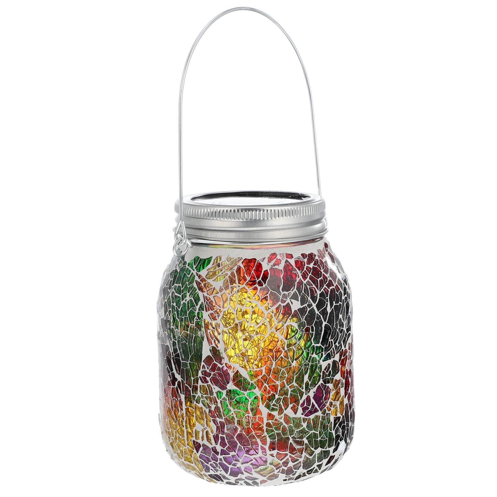 Solar Powered Outdoor Lantern Lights - Waterproof LED Fairy String Lights with Cracked Glass Design for Patio, Garden, Yard Decoration | Weather-Resistant Hanging Night Lights (Multi-Color) - Perfect for Backyard Parties, Wedding Decor & Landscape Lighting