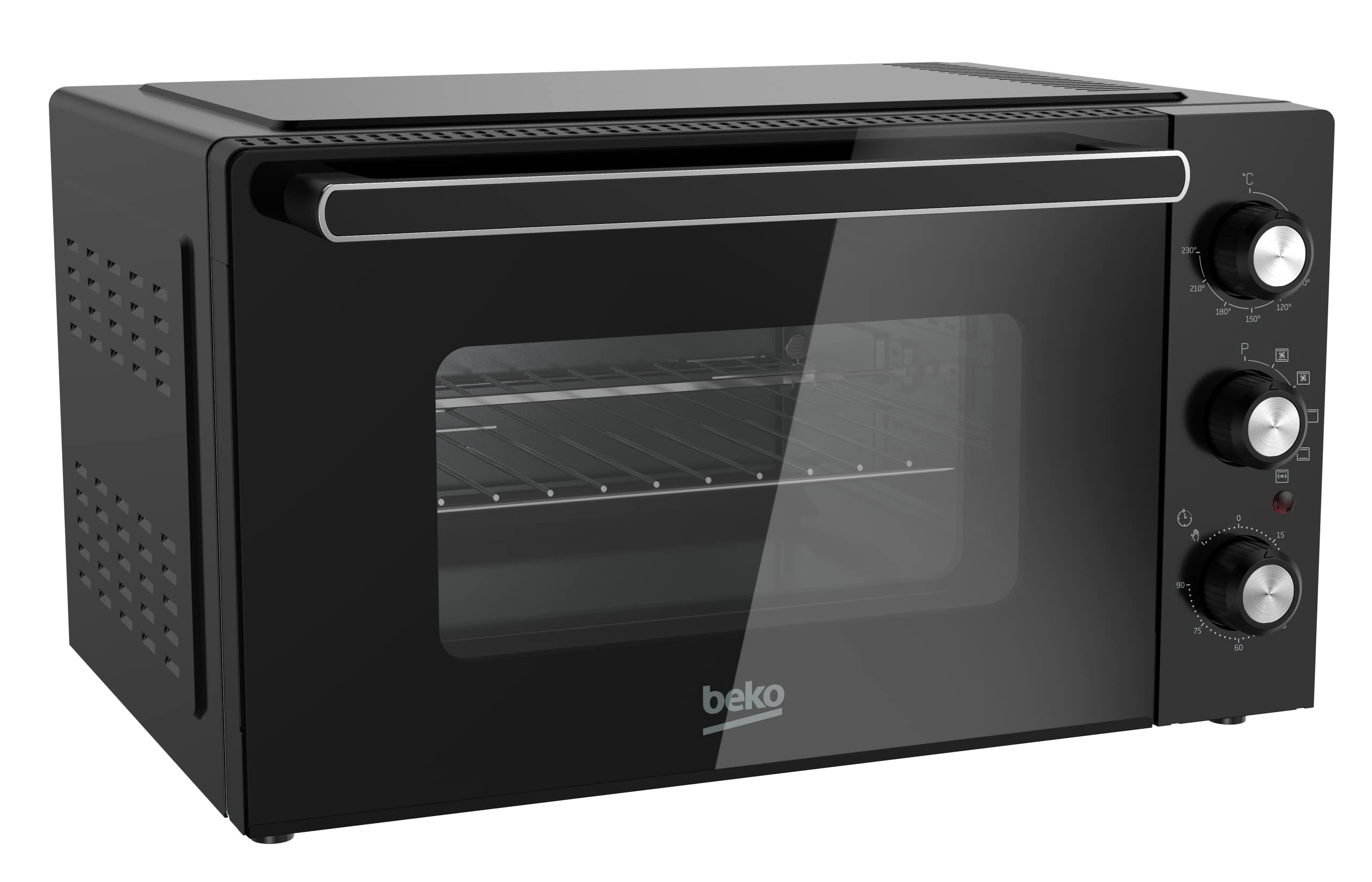 Beko BMF42B 42L Electric Convection Oven with 5 Cooking Functions, 2000W, 90-Minute Timer & 230°C Max Temp - Black - Perfect for Baking, Roasting & Reheating in Home Kitchens