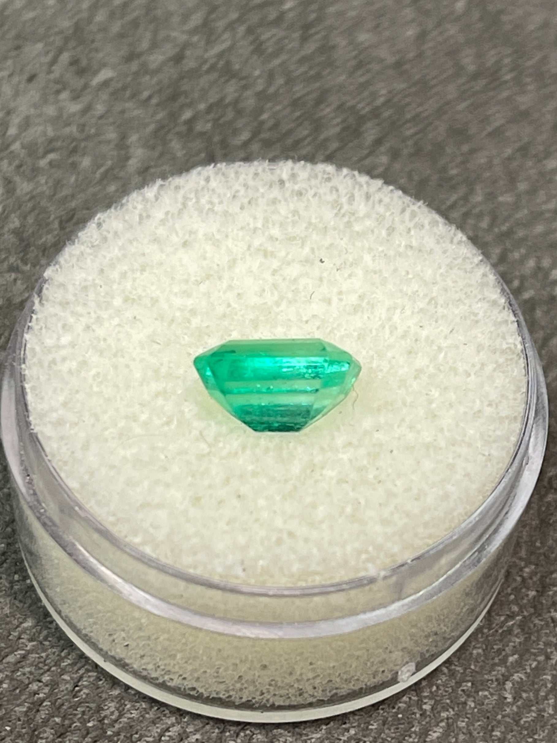 1.80 Carat Vivid Green Natural Loose Colombian Emerald - Emerald Cut Gemstone for Jewelry Making & Engagement Rings