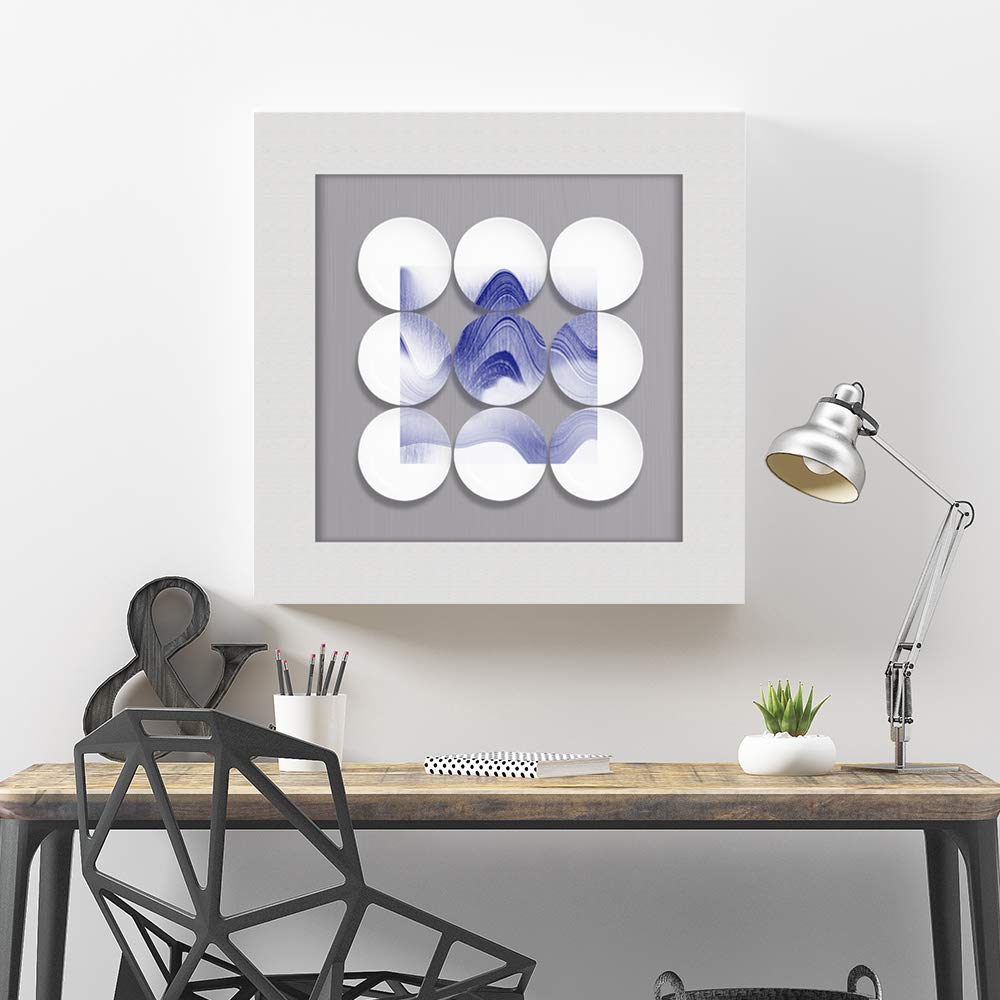 Wall26 16x16 Inch Abstract Canvas Wall Art - Modern Framed Paintings for Bedroom, Living Room, and Office Decor