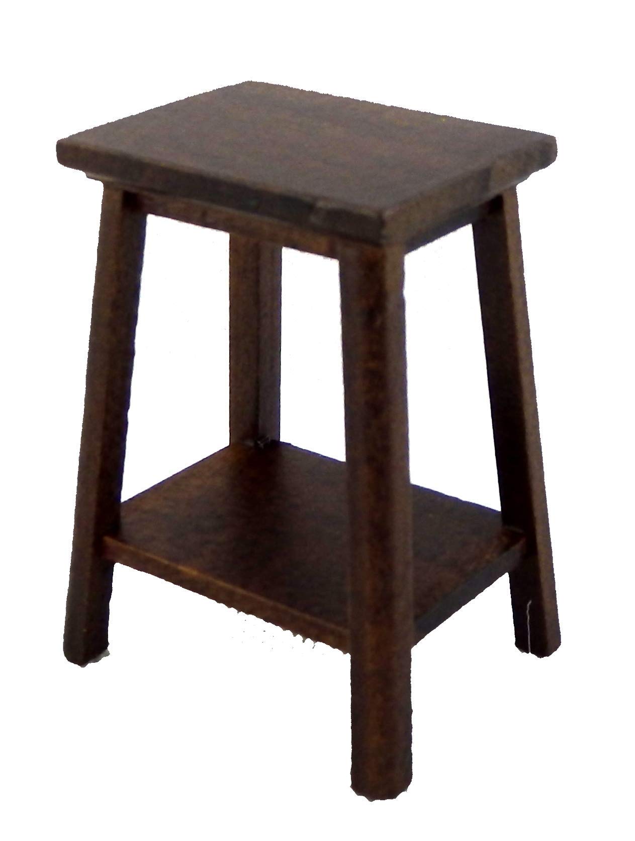 Melody Jane Dolls Houses Dark Oak Fern Stand Plant Pedestal - 1:12 Scale Miniature Furniture for Dollhouse Decor | Perfect for Victorian Style Homes, Fairy Gardens & Model Displays