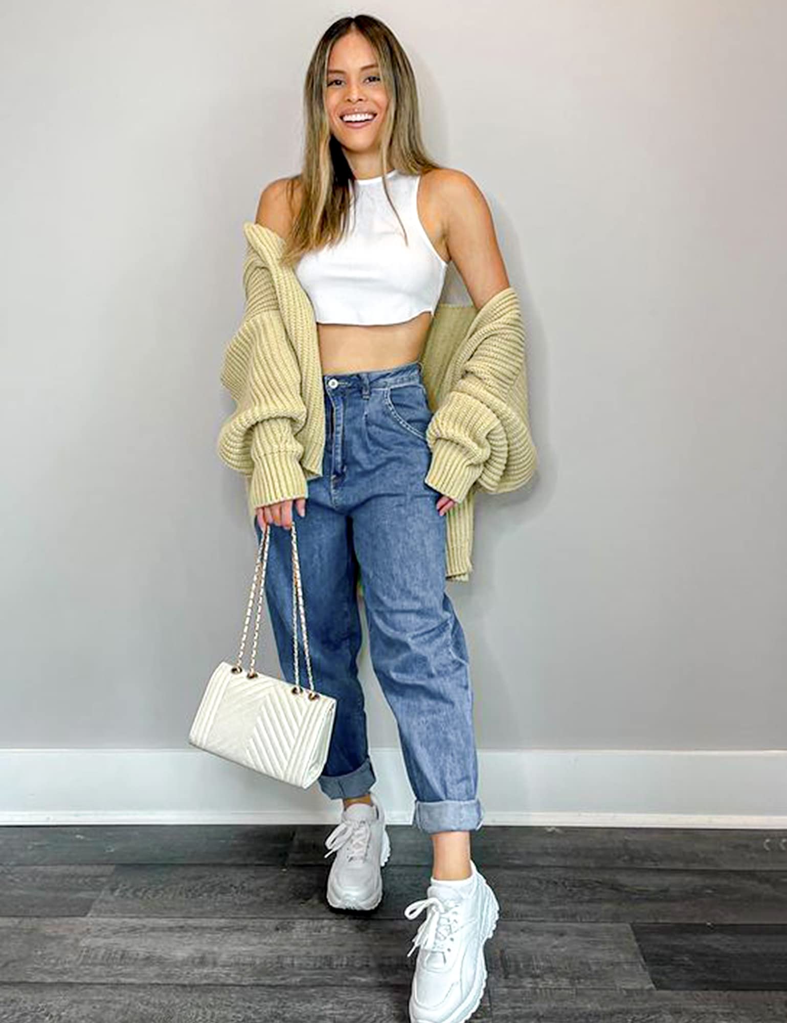 Luvamia Women's High Waisted Mom Jeans - Stretchy Loose Fit Denim Pants for Casual Wear | Trendy Vintage Style for Everyday Outfits & Street Fashion