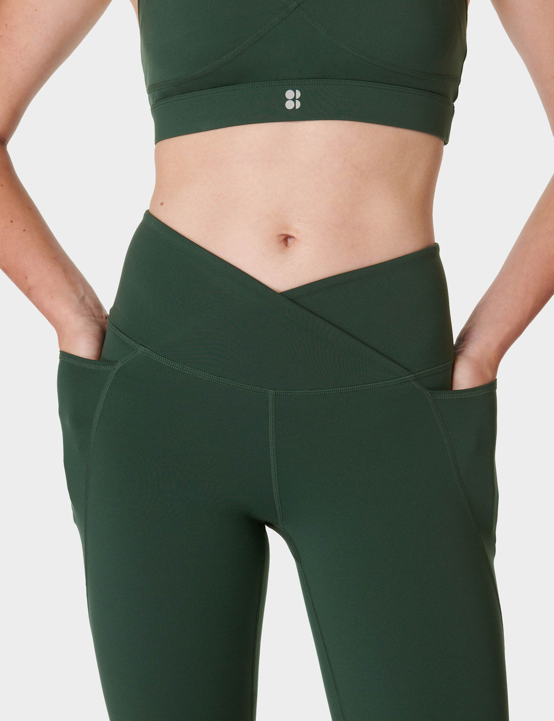 Power Bootcut Wrap Waist Yoga Pants for Women - Comfortable Gym Trousers with High Waist Design - Trek Green - Perfect for Yoga, Workouts & Casual Wear
