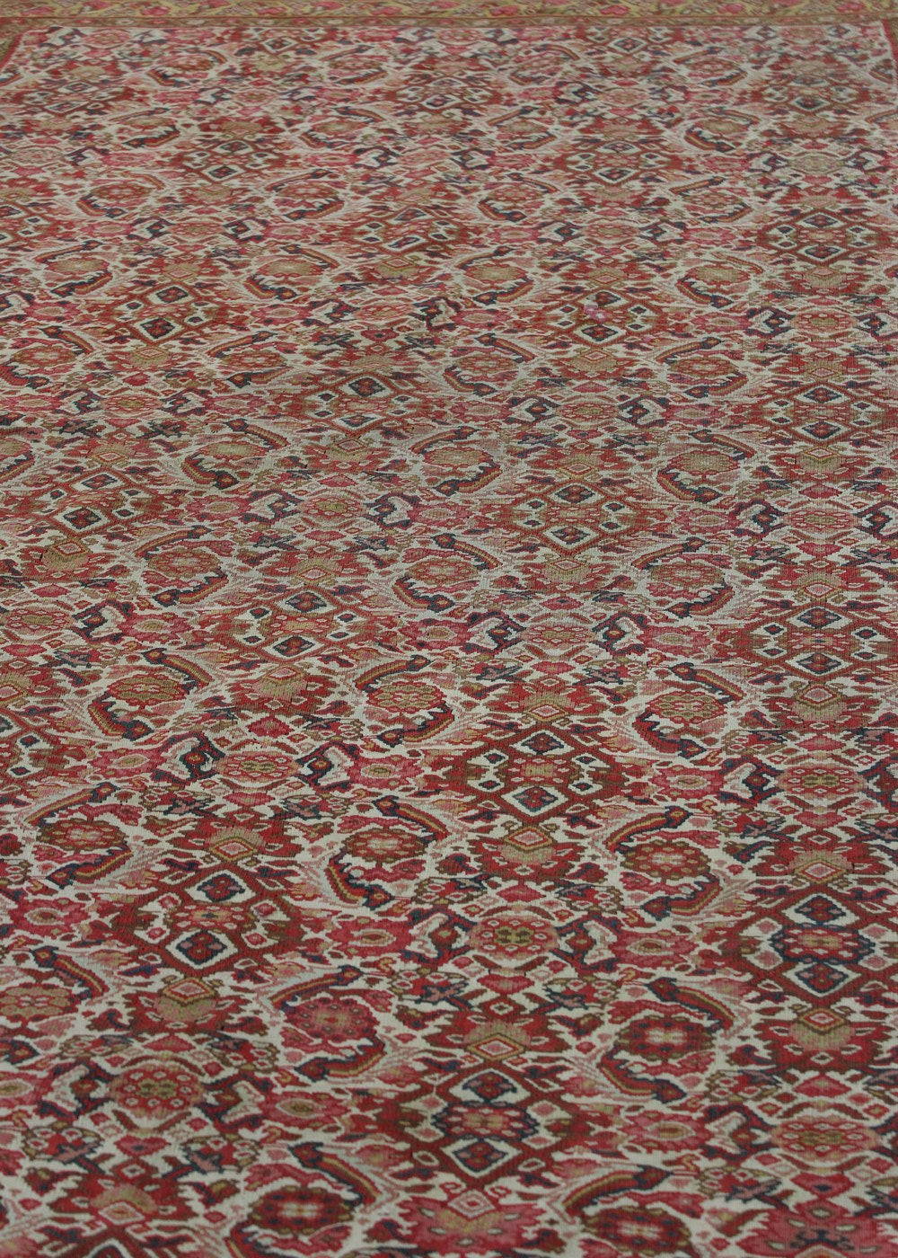 Vintage Antique Senneh Kilim Handwoven Tribal Rug - Authentic Persian Wool Carpet - J69289 - Perfect for Bohemian Home Decor, Living Room & Bedroom