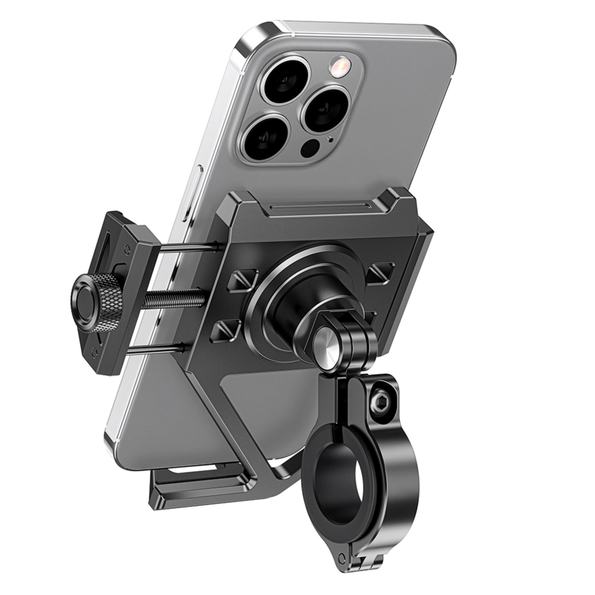 MACFOX Universal Bike Phone Mount - Secure Motorcycle & EBike Phone Holder for iPhone 15 Pro Max/Plus, 14 Pro Max, Samsung S9/S10 (Fits 4.7