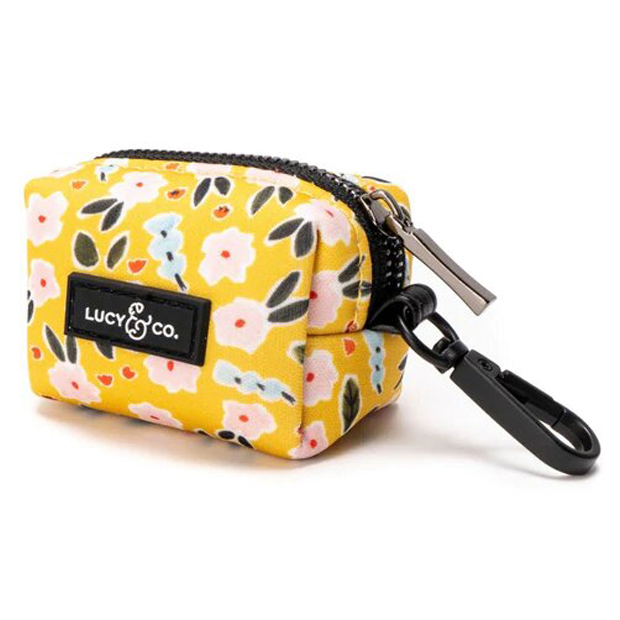 Lucy & Co. Floral Dog Leash with Poop Bag Holder - Cute Little Lamb Design for Small & Medium Dogs - Perfect for Walks, Park Visits & Outdoor Adventures